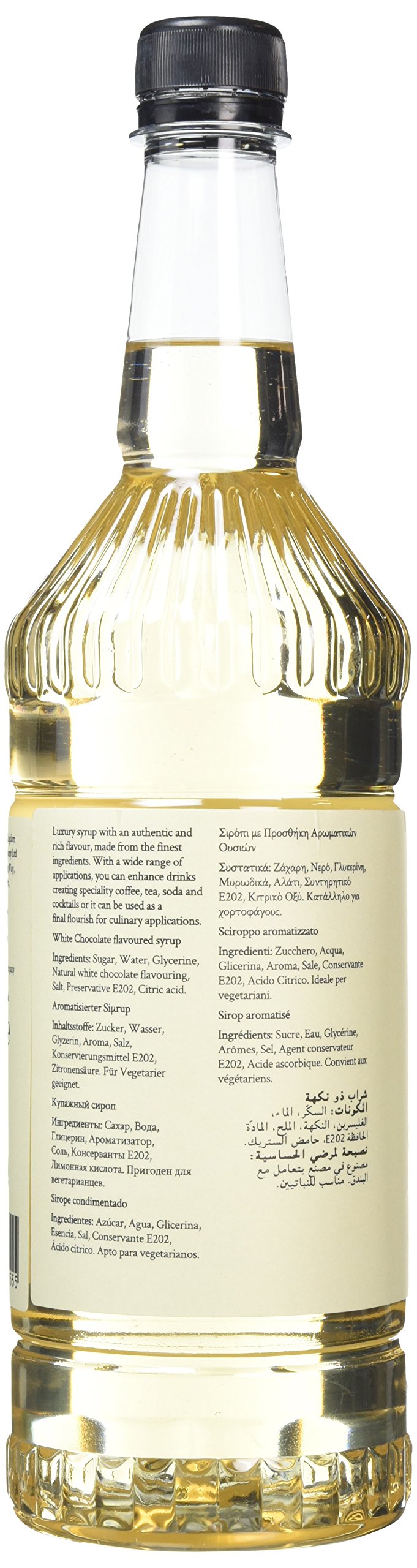 Simply White Chocolate Syrup - Luxury Natural Flavour | 1 Litre | Vegetarian Approved