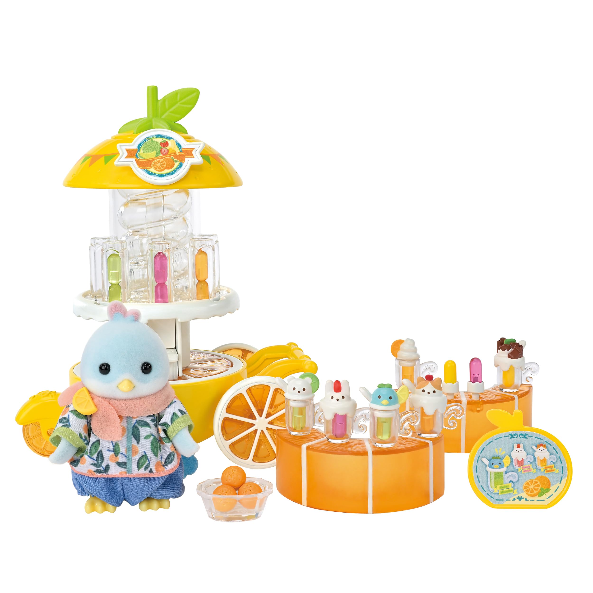 Sylvanian Families Citrus Bird Juice Stand Playset | Figure Included | Ages 3+ 1