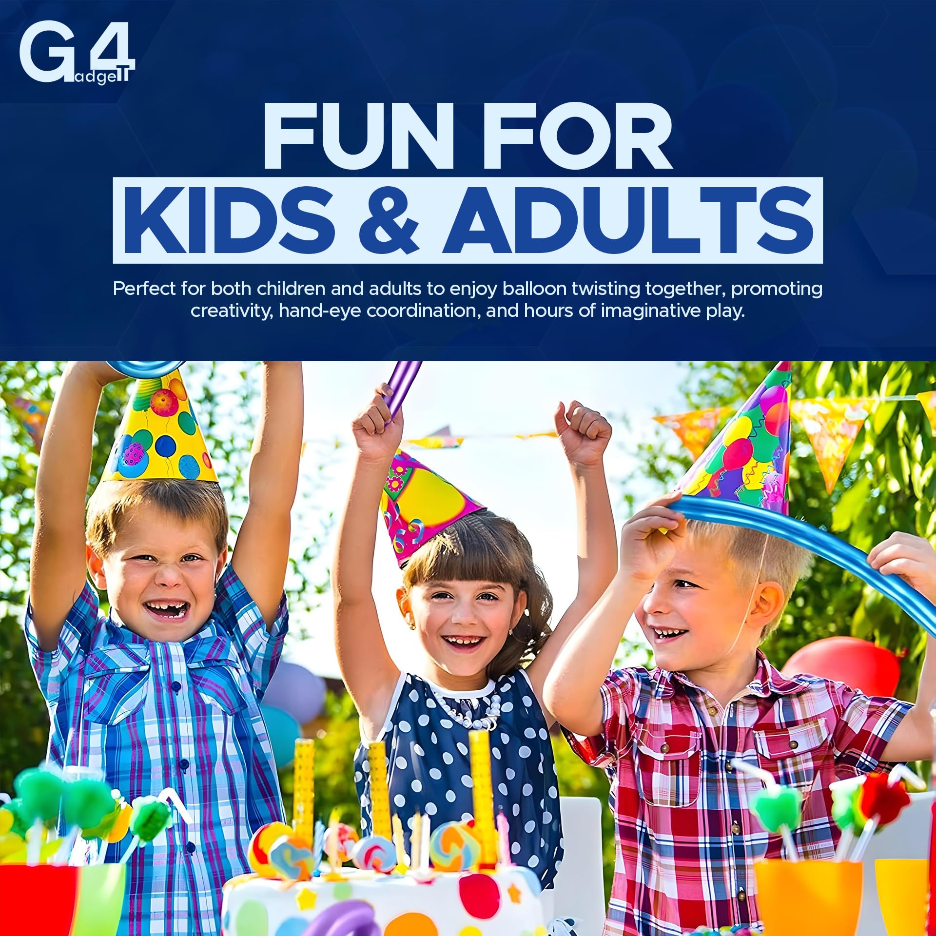 G4GADGET Modelling Balloons Kit - 30-Pack Twist Balloons with Pump | Multicolor Latex 5