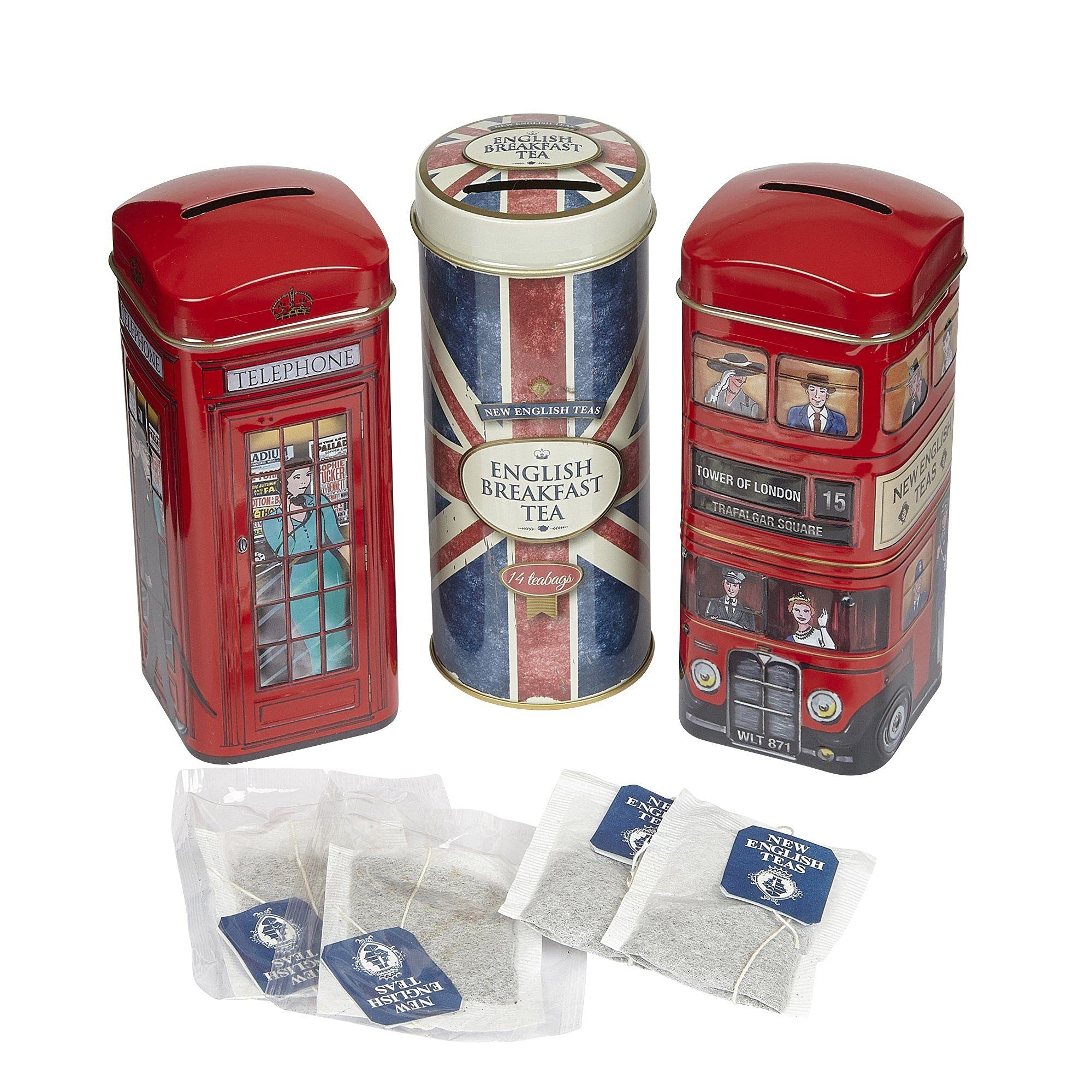 Heritage Tea Selection Triple Tin Gift Pack - 42 Teabags (Bus, Big Ben, Telephone Box) 2