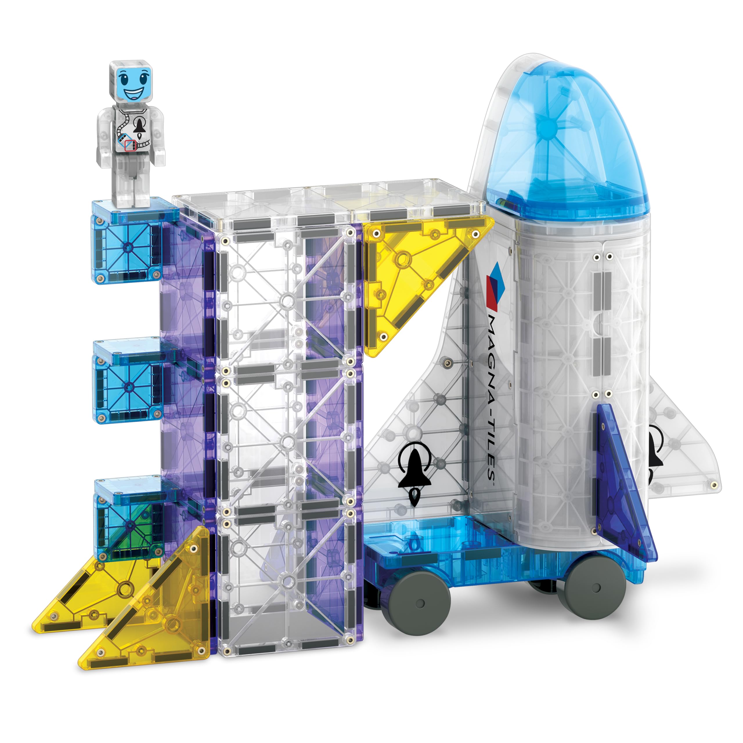 Magna-Tiles Space 32-Piece Magnetic Construction Set | Ages 3+ | Non-Toxic ABS 4