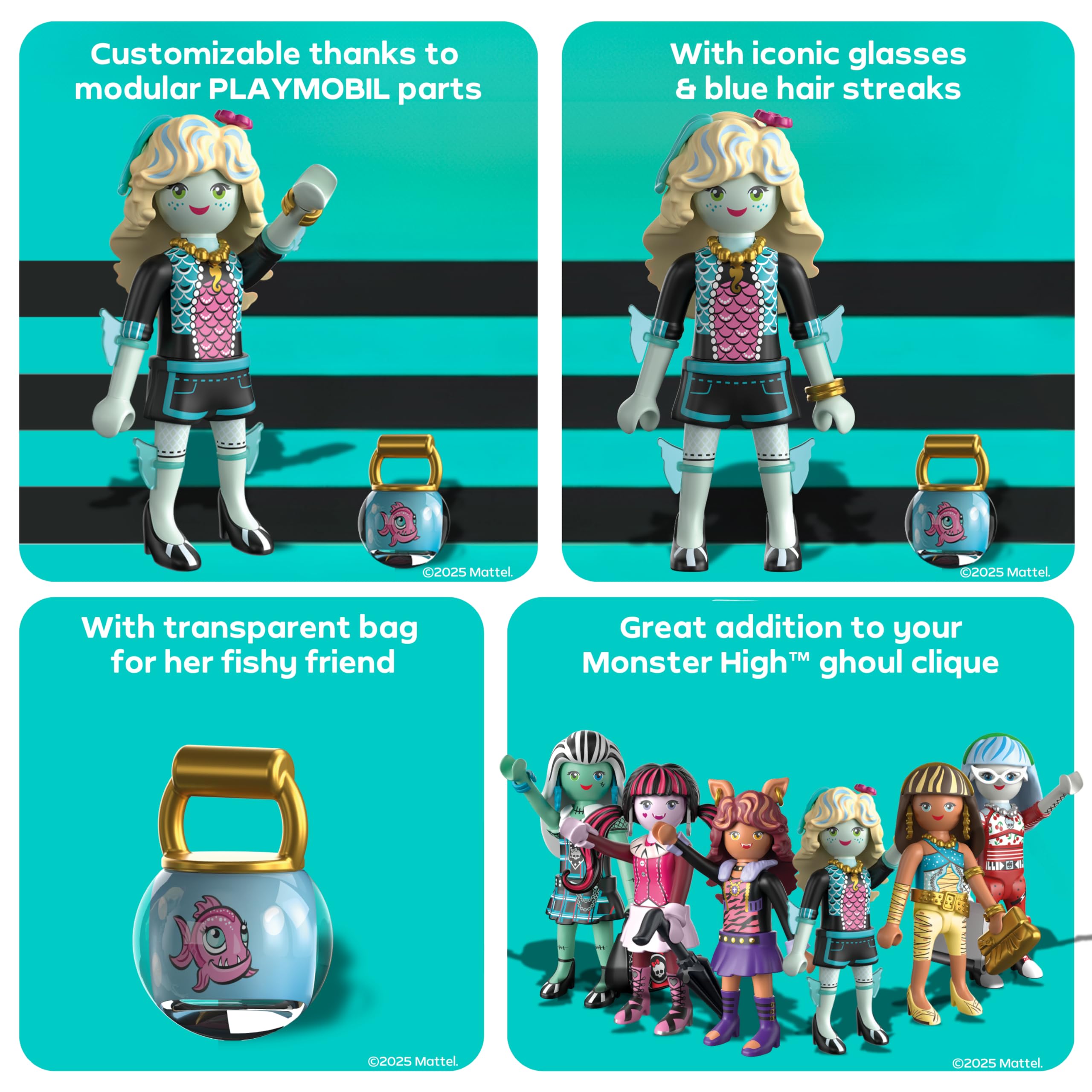 Playmobil Monster High Lagoona Blue - Ocean-Themed Play Figure Set for Kids 4+ 10