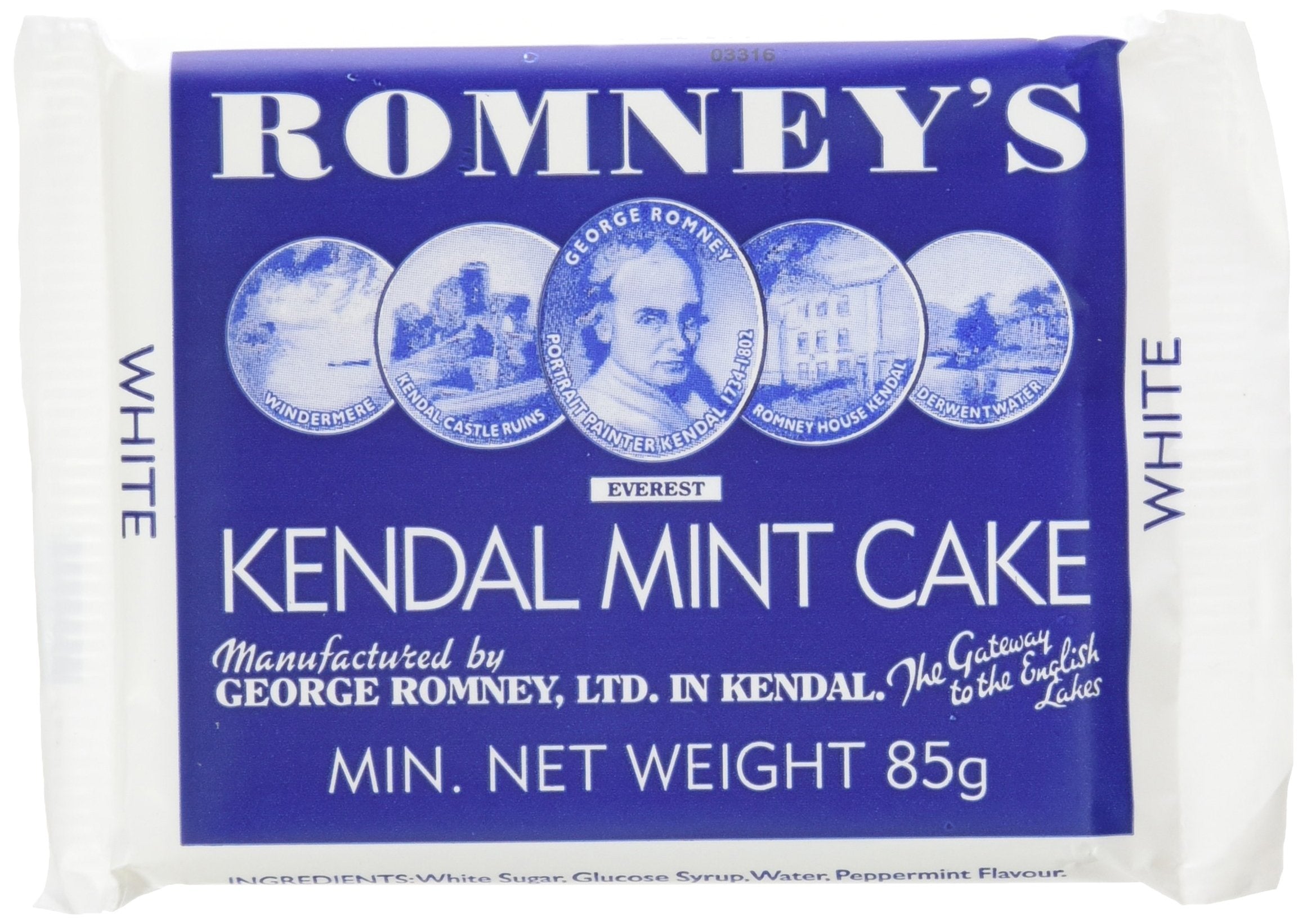 Romney's Kendal Mint Cake Bar - Energy Boost for Hiking | 8 x 85g Pack 1