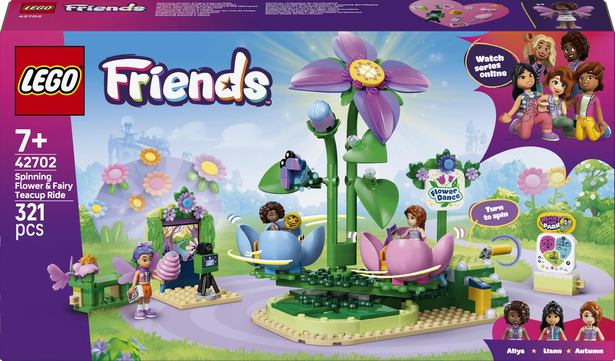 LEGO Friends Spinning Flower & Fairy Teacup Ride Building Set | Ages 7+ | Model 42702 5