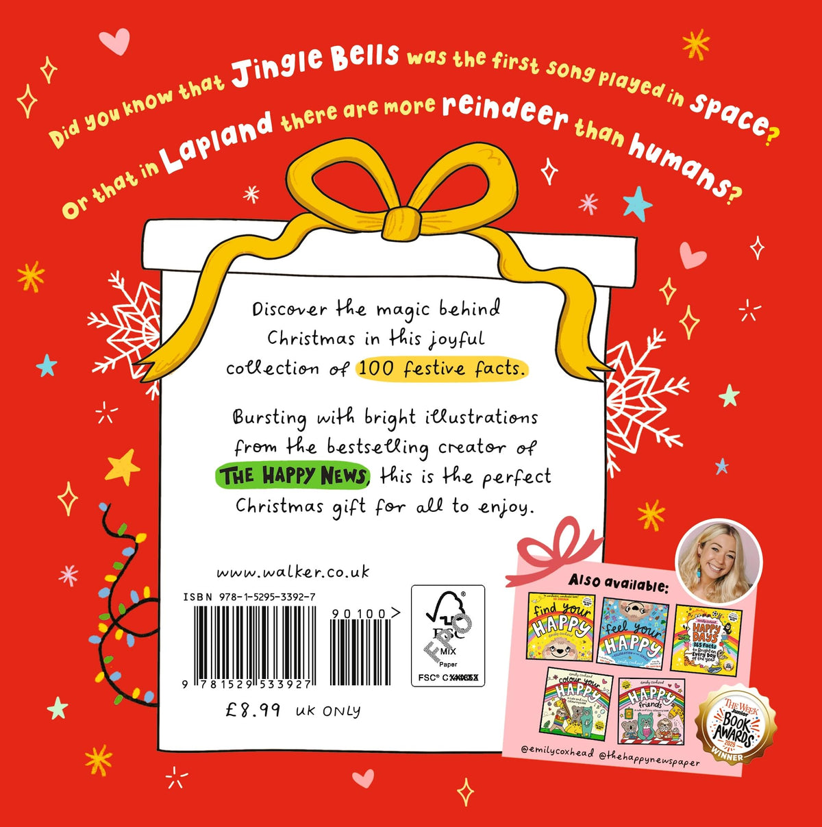 Walker Books Happy Christmas: 100 Festive Facts - Hardcover, Ages 6–12
