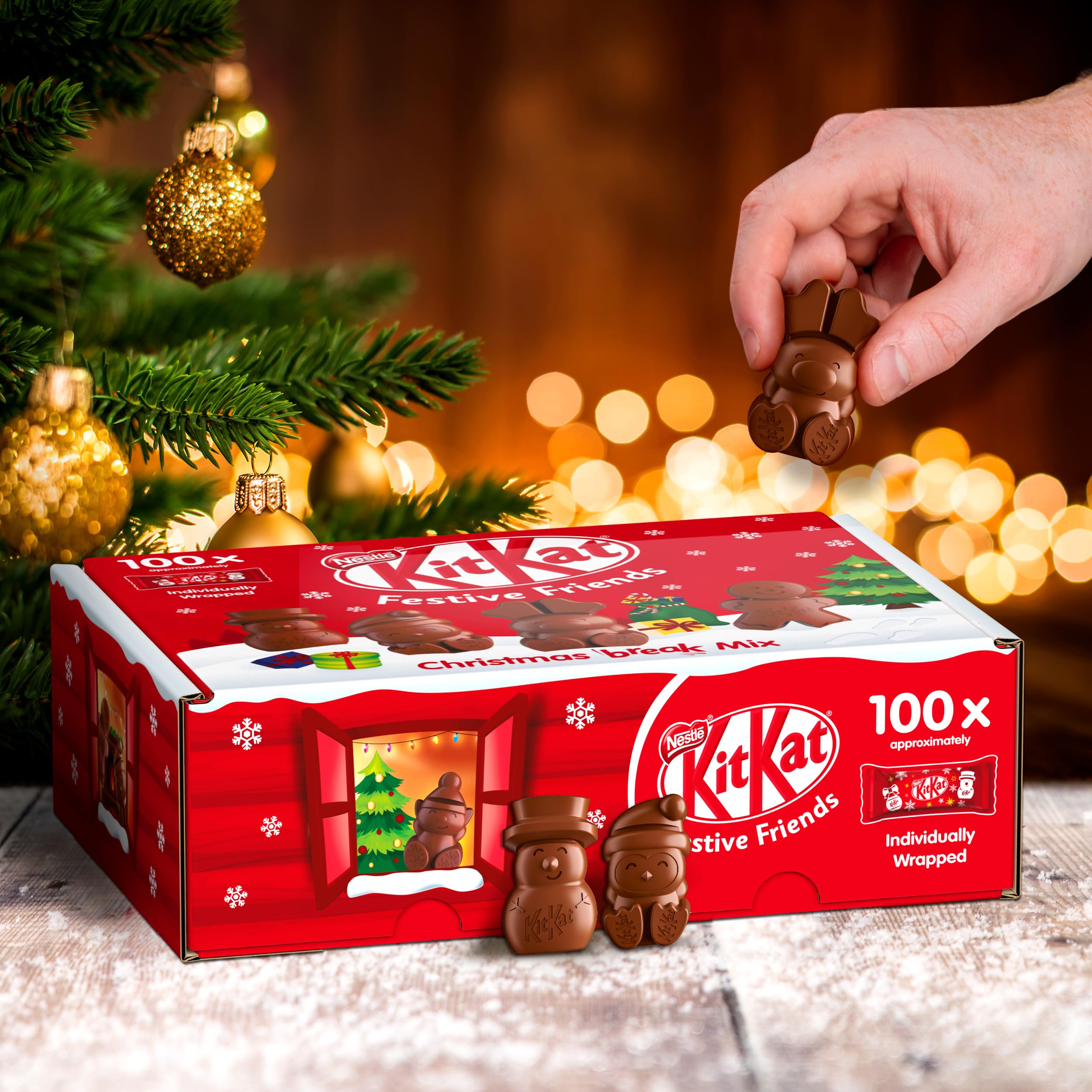 KitKat Christmas Friends 100ct Assorted Gluten-Free Milk Chocolate Figures 7