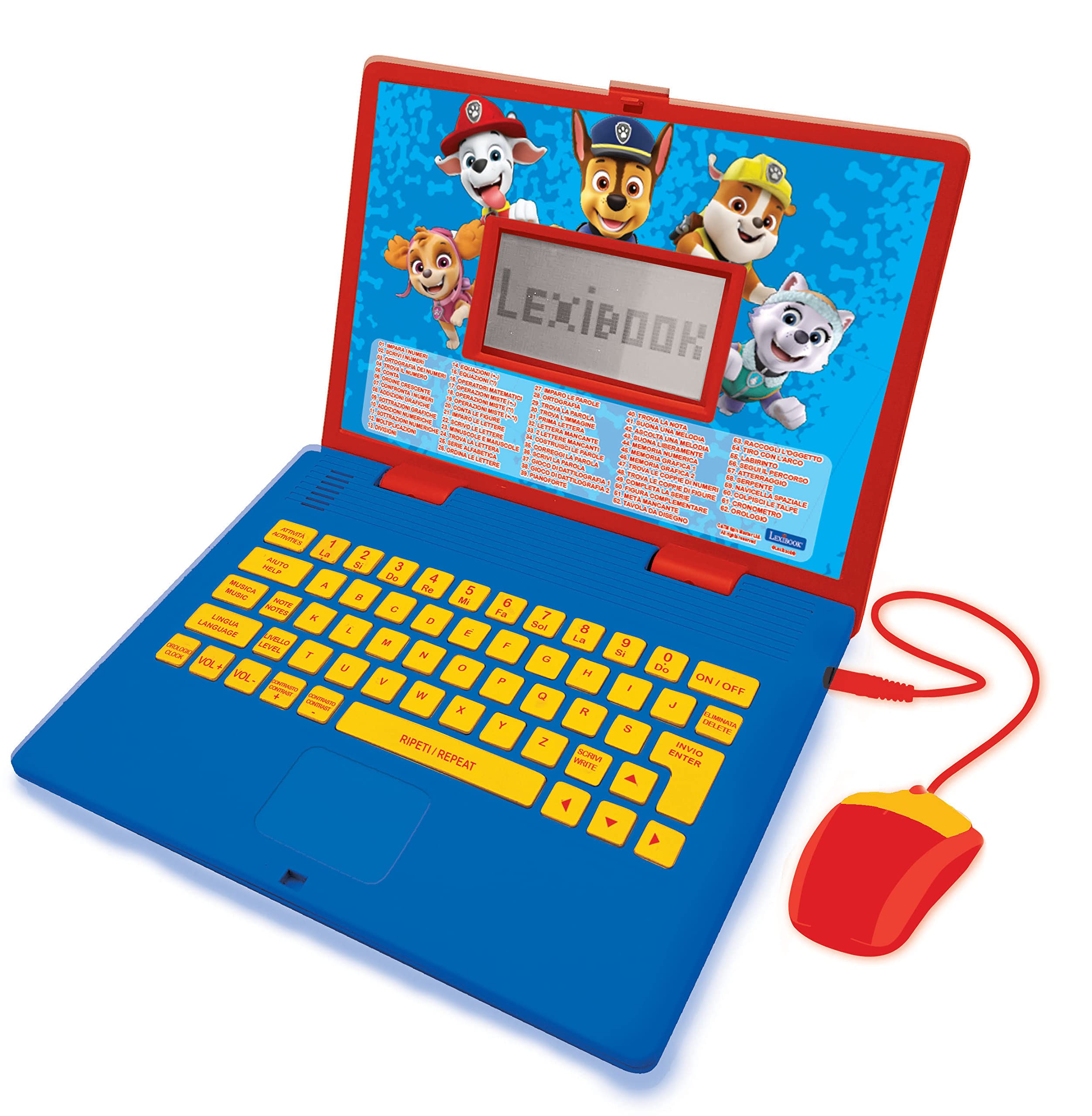 Lexibook Paw Patrol Bilingual Educational Laptop - Italian/English Learning for Kids 3+ 1