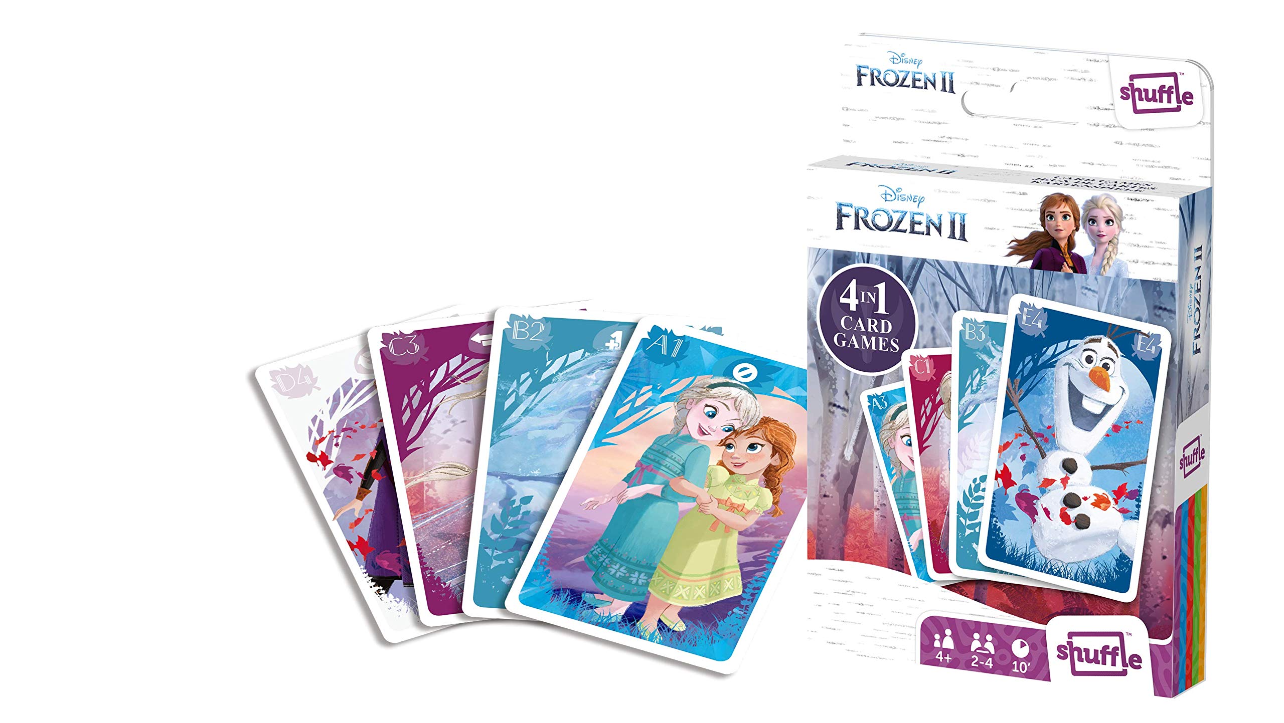 Shuffle Disney Frozen 2 4 in 1 Card Game | Ages 4+ | 2-4 Players | 10 Min Play Time 2