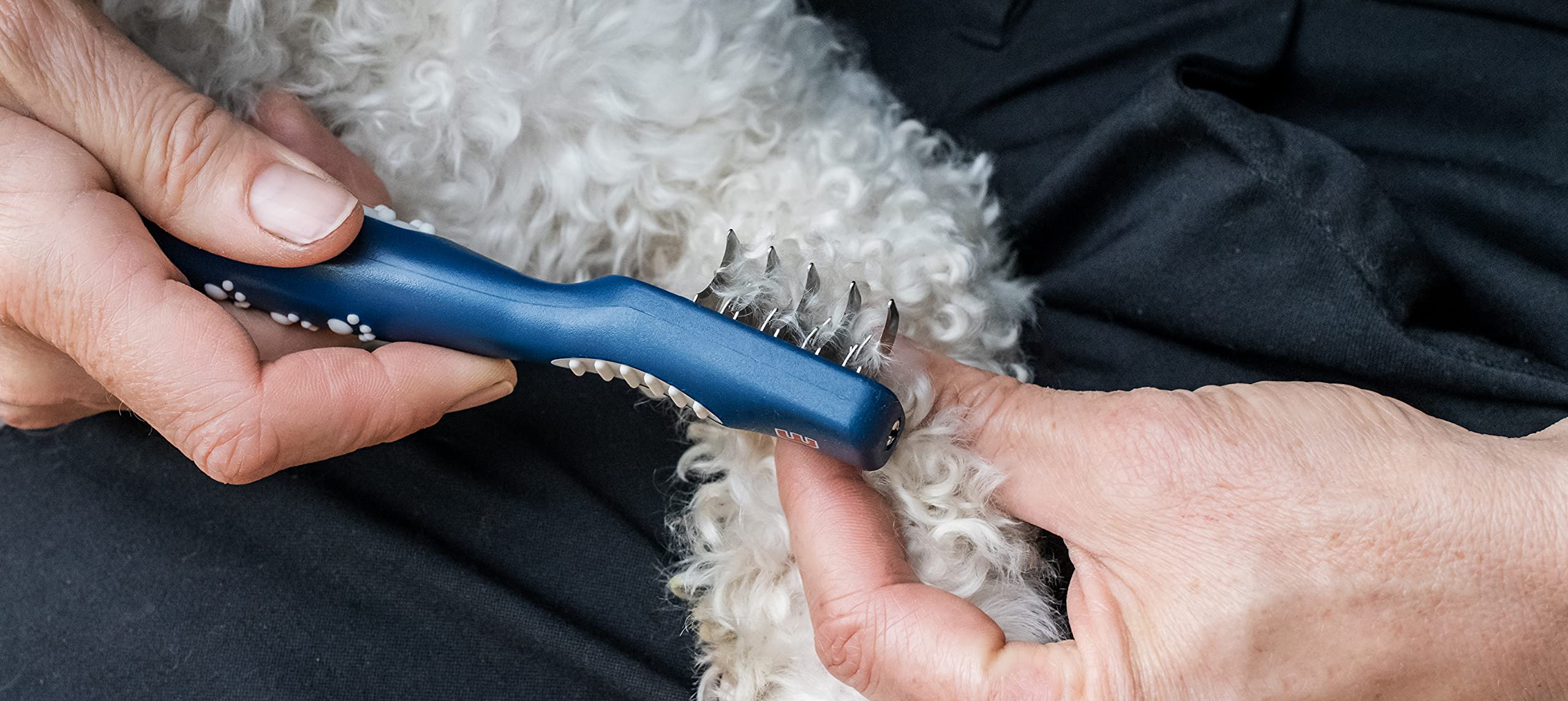 Mikki Dematting Tool - Heat Treated Blades | Ergonomic Non-Slip Handle | For Poodle Crossbreeds 2
