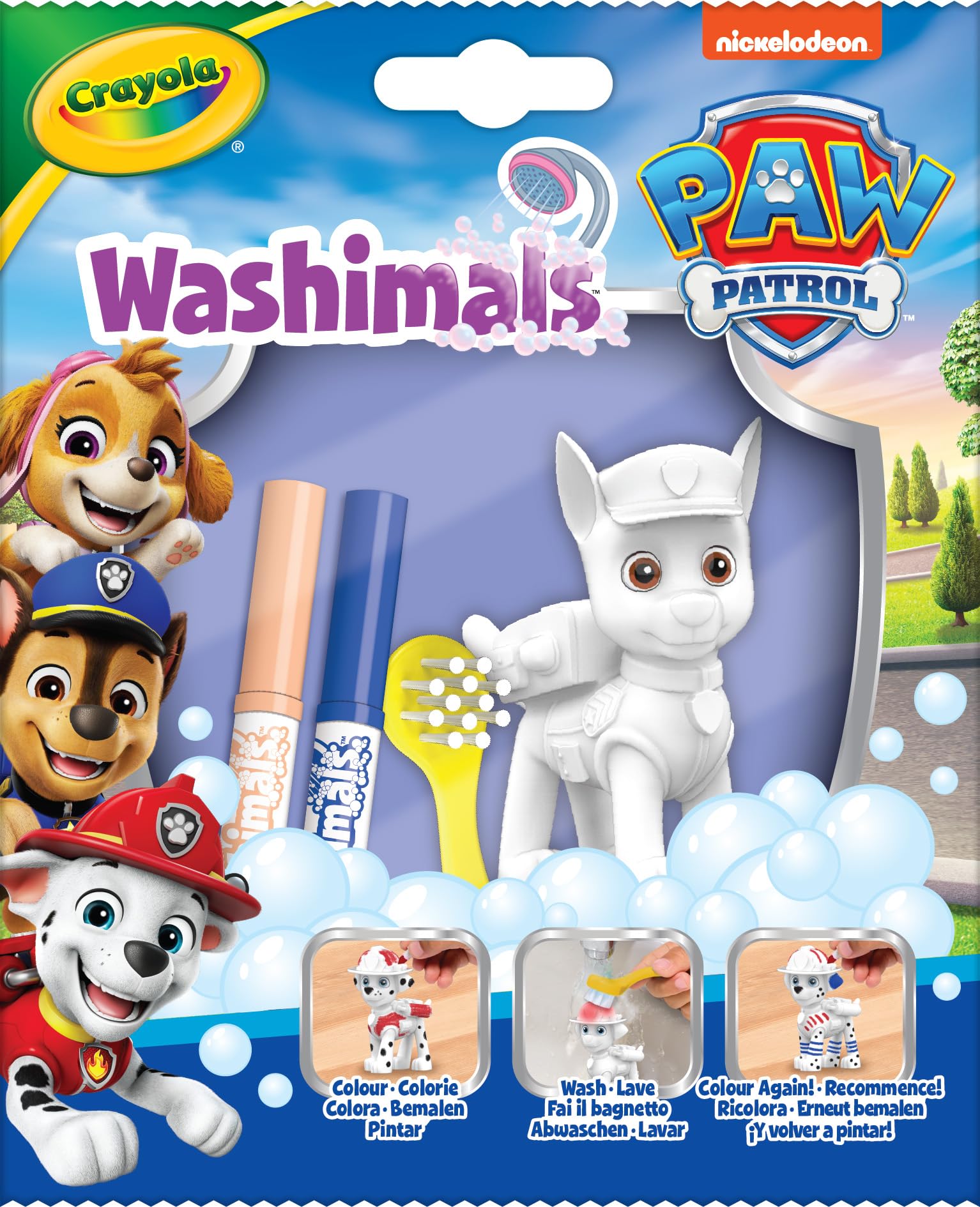 CRAYOLA Washimals Paw Patrol Single Pack - Colour, Wash & Re-colour | Collectable Figures 1