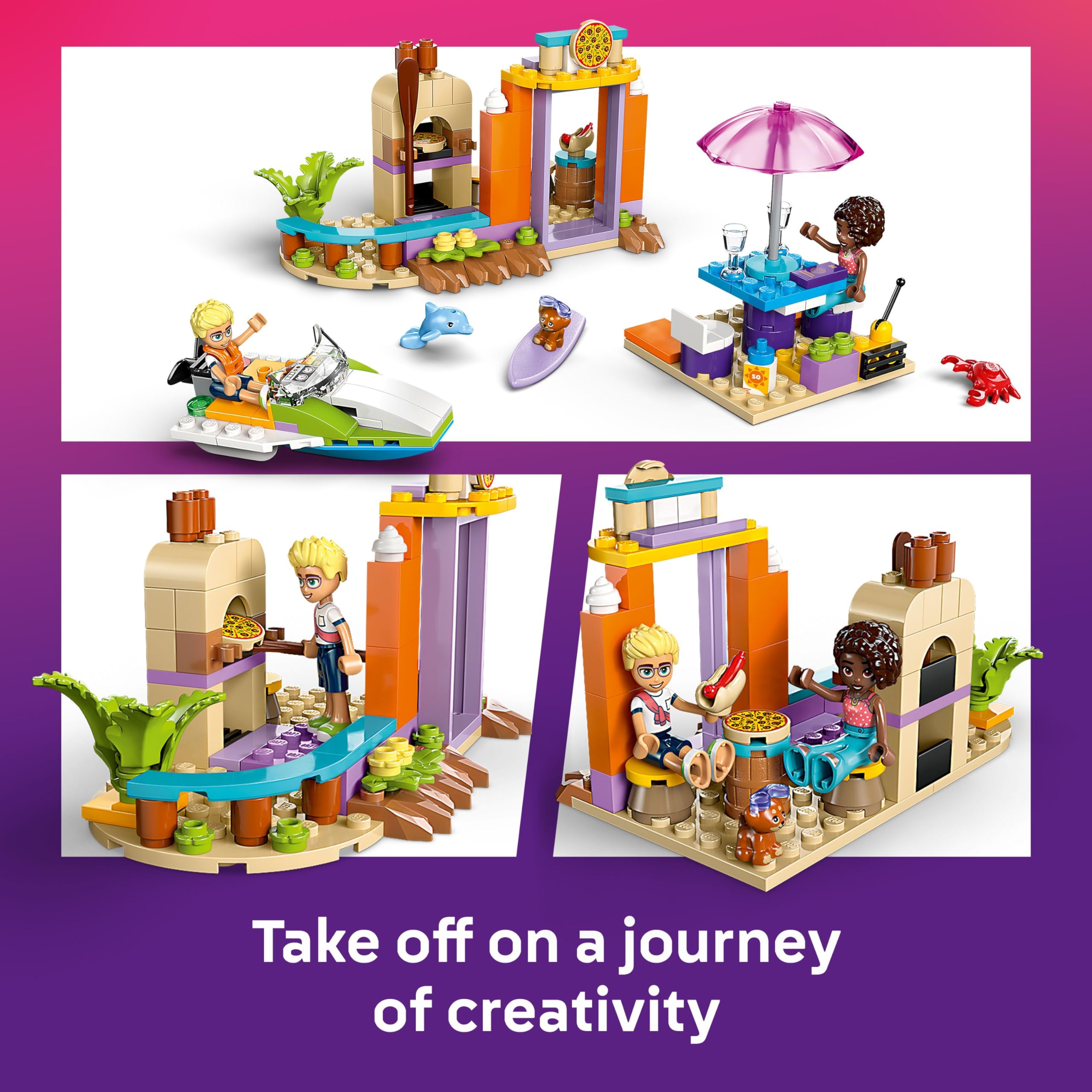 LEGO Friends 2in1 Creative Beach and Travel Suitcase Set - Buildable Playset for Kids 5+ 5