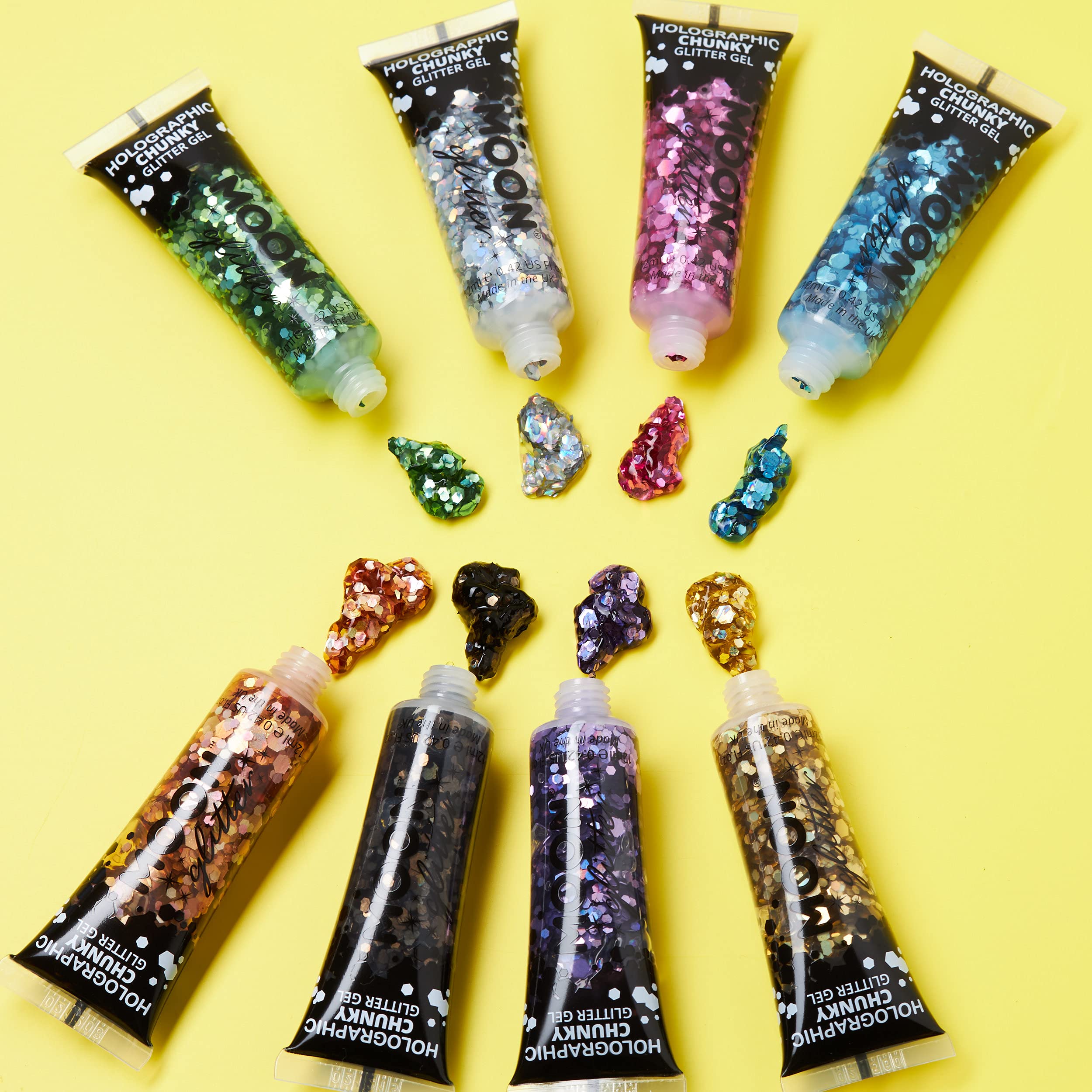 Moon Glitter - Holographic Chunky Glitter Gel for Face & Body (12ml) 13