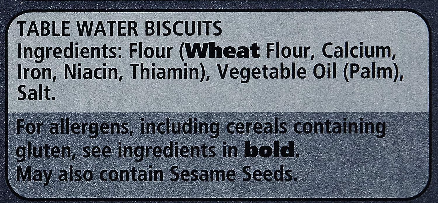Carr's Table Water Crackers - Light, Crisp Savory Snack | 125g Pack 4