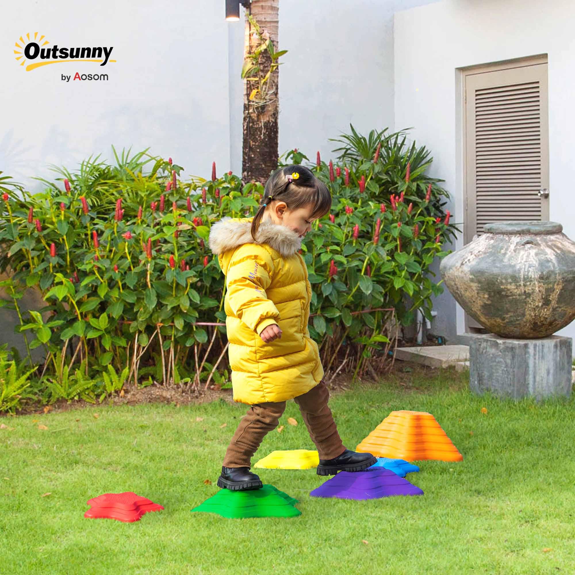 Outsunny Balance Stepping Stones Kids - 6-Piece Starfish Style | Ages 3-8 | Max 80kg