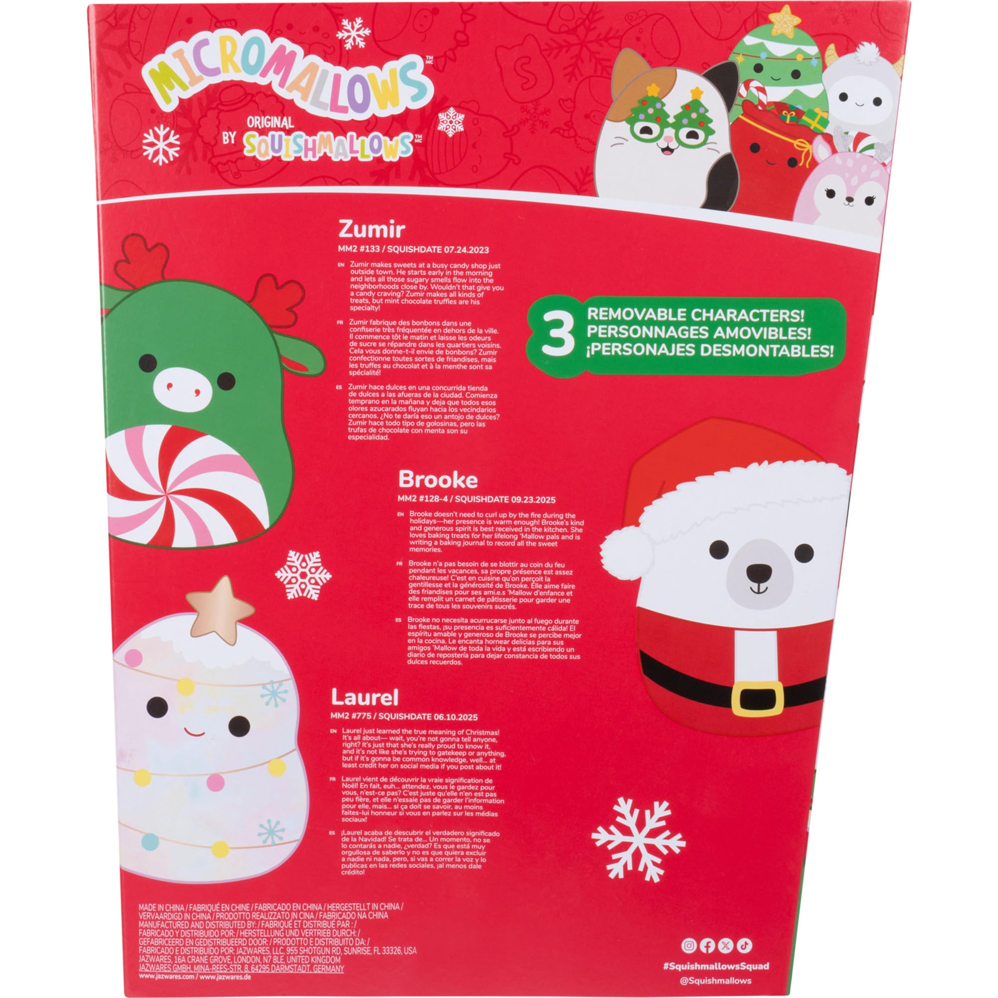 Squishmallows Micromallows Holiday Bouquet - 3 x 2.5-inch Plush, 9.5-inch Bouquet 8