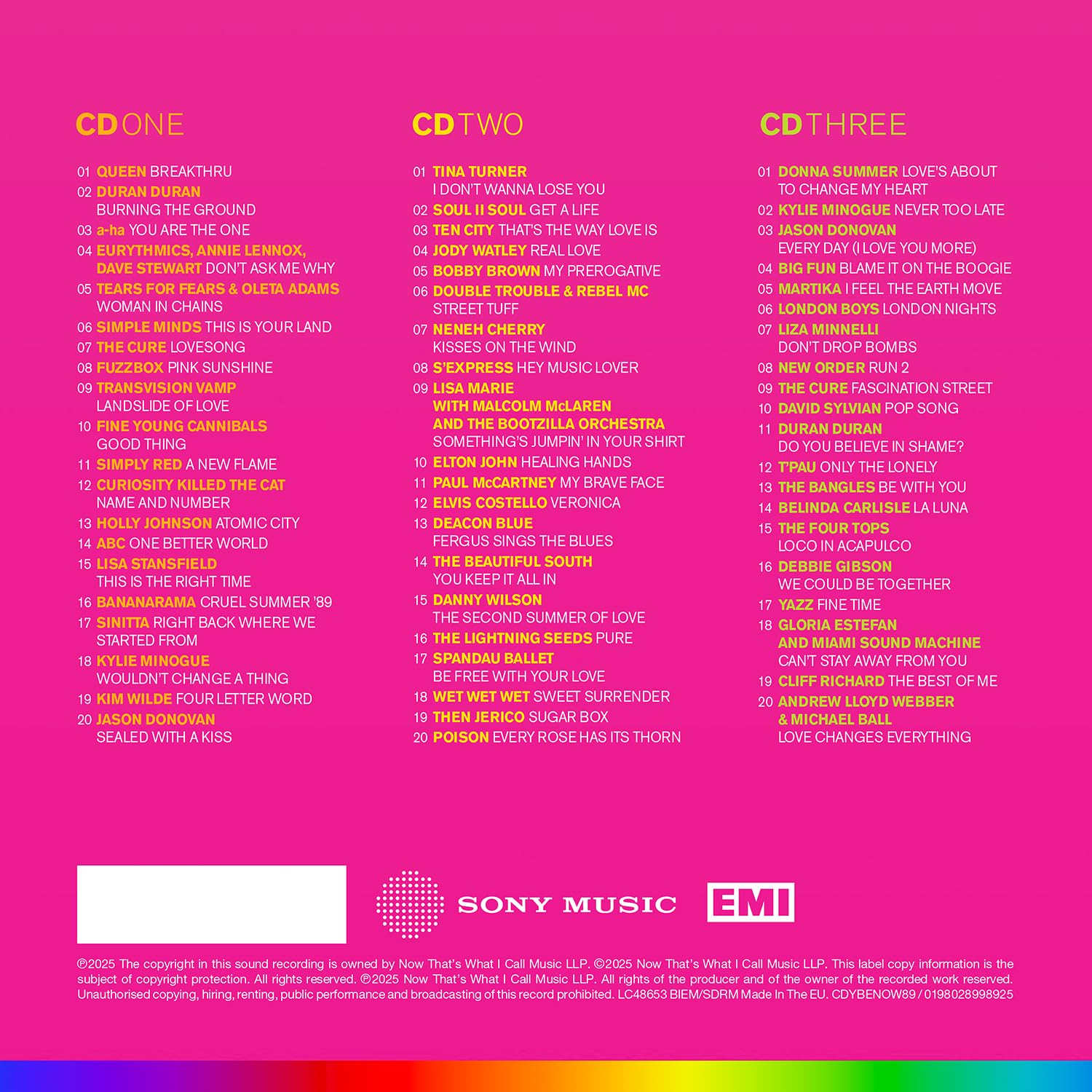 NOW Yearbook Extra 1989 - Audio CD 2