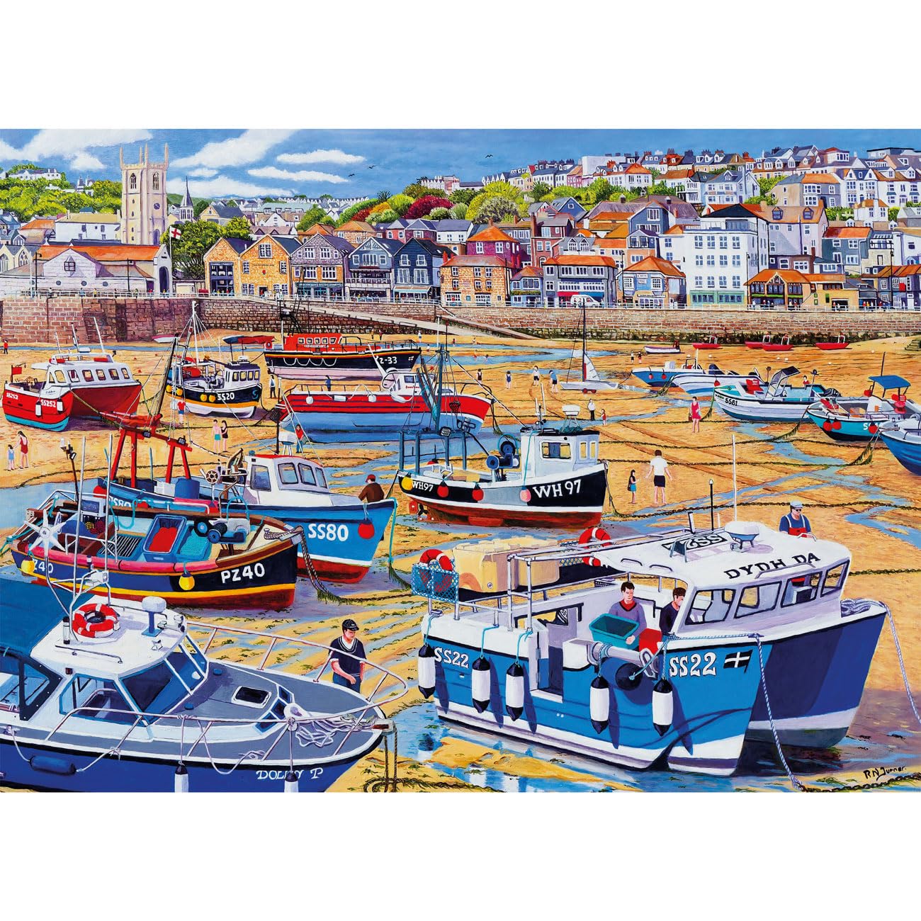 Gibsons Sand at St Ives Jigsaw Puzzle - 250 Extra Large Pieces | Roger Turner Art 4