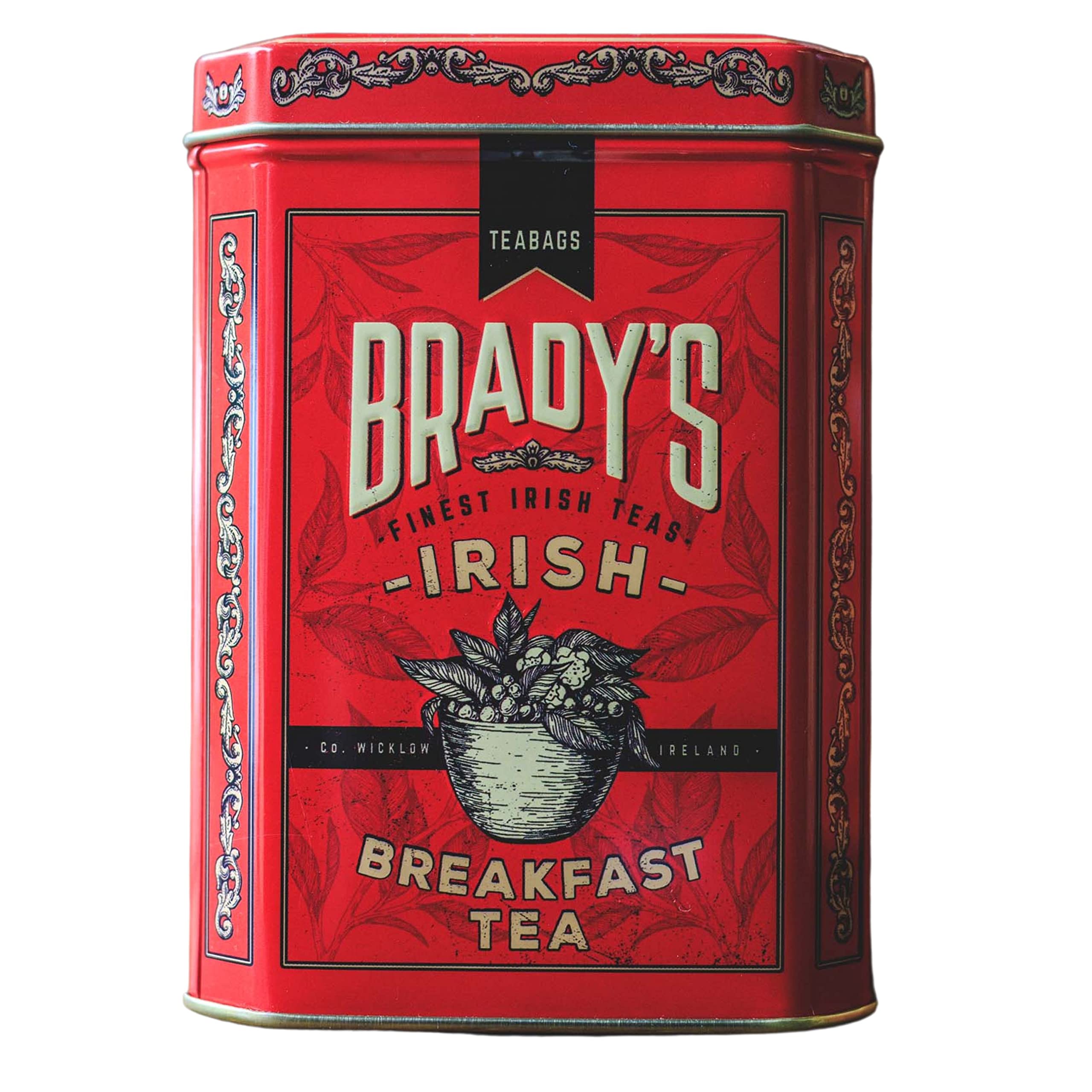 Brady's Irish Breakfast Tea - 40 Tea Bags - Rich Malty Black Tea Blend in Tin