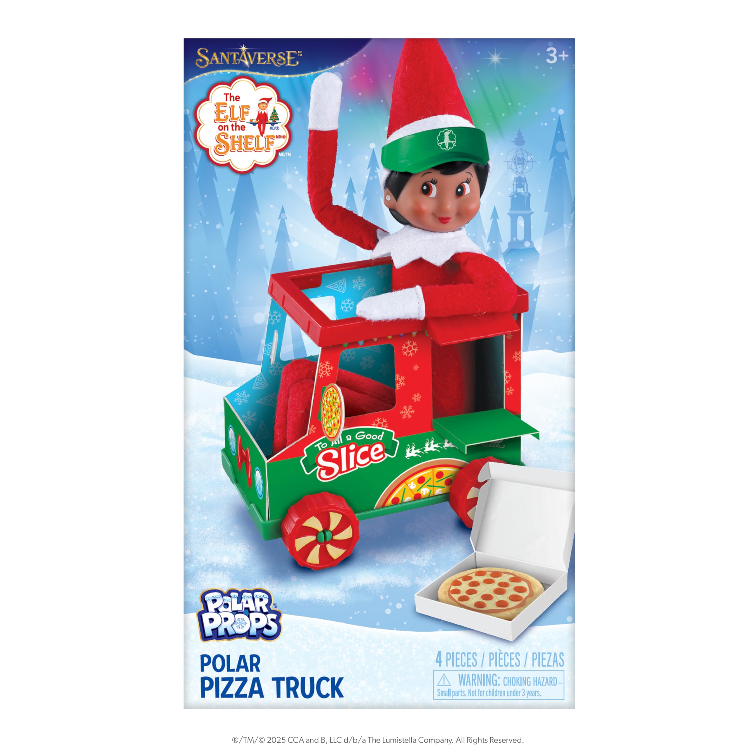 The Elf on the Shelf Polar Props Polar Pizza Truck - Holiday Playset for 3 Years and Up