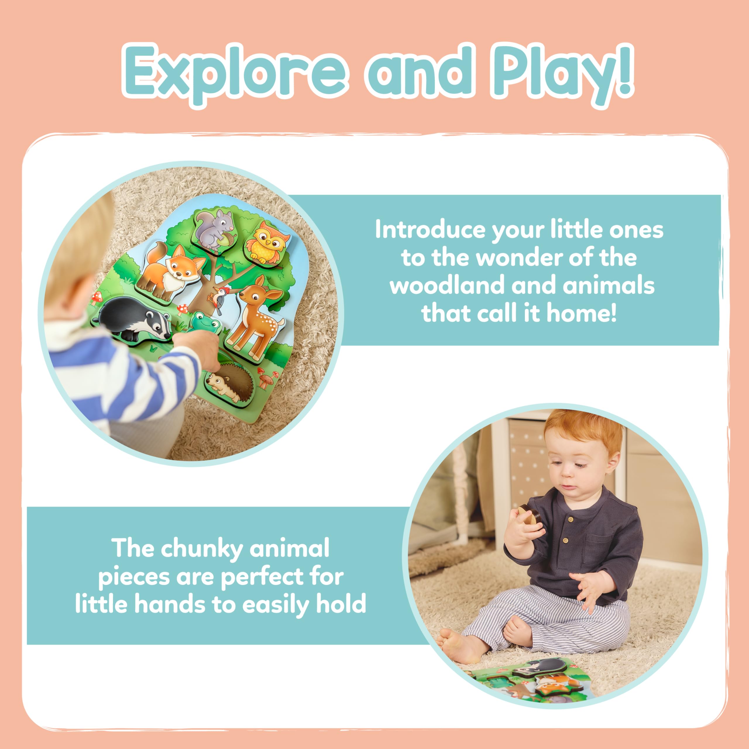 Orchard Toys Woodland Chunky Wooden Puzzle for Toddlers 12 Months+ 5