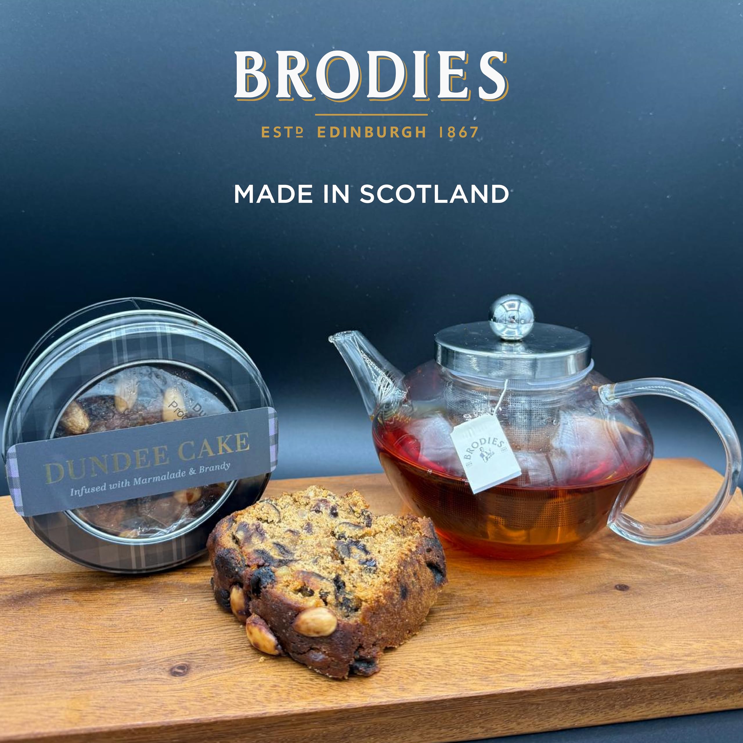 Brodies Dundee Cake - 315g - Handmade Scottish Fruit Cake with Marmalade, Brandy & Almonds 11