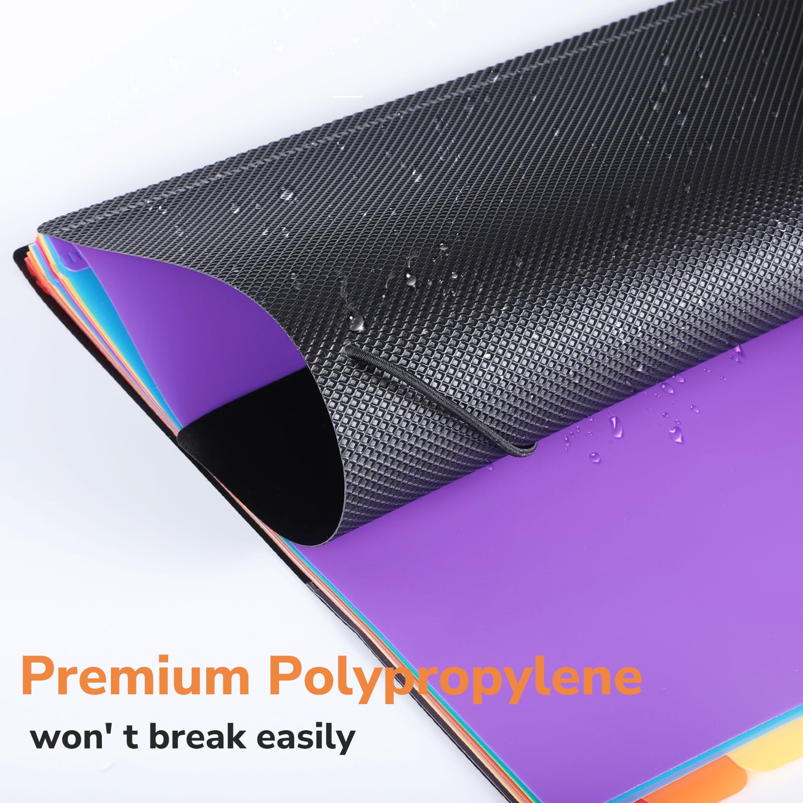 Euvqunn 12-Pocket Expanding File Folder - 180° Lay-Flat Organization | A4 Size | PP Material 7