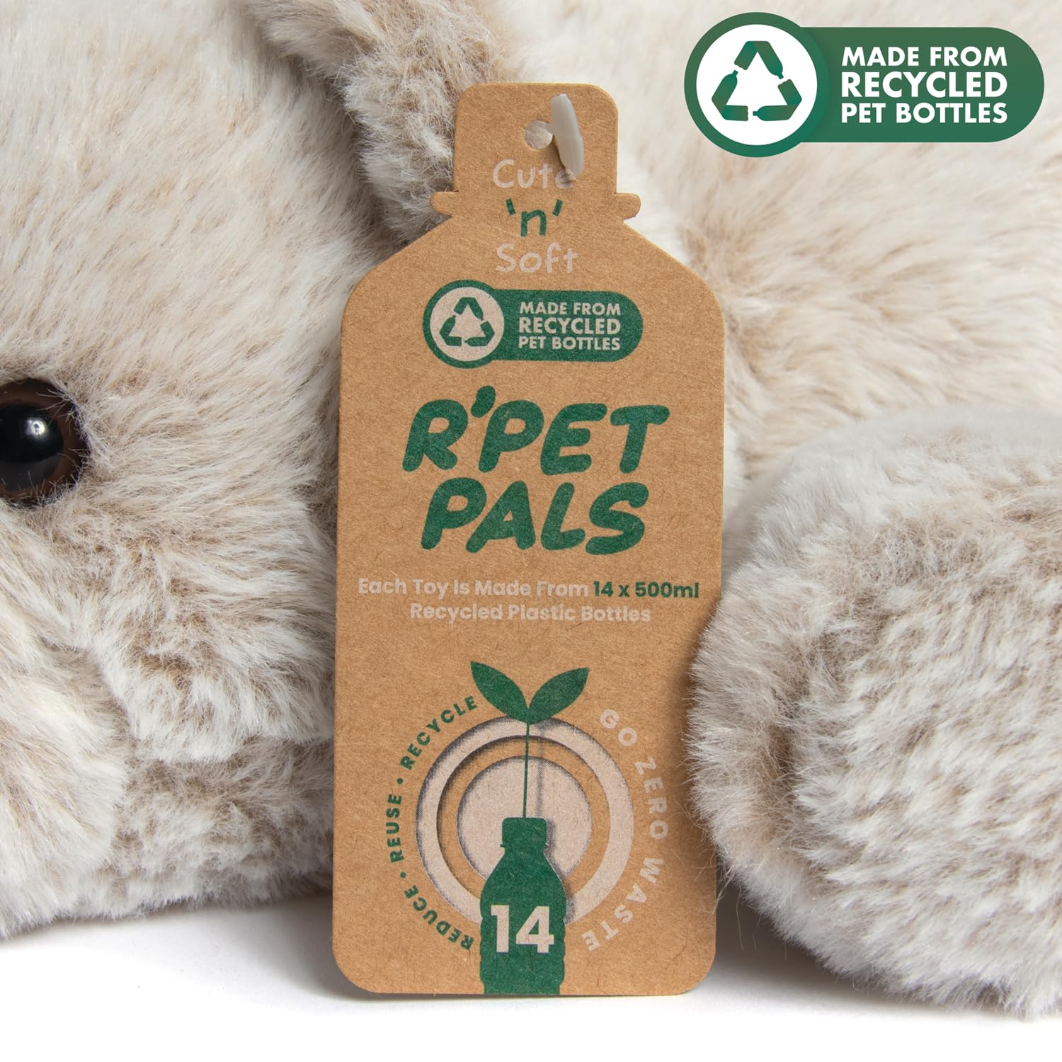 Lesser & Pavey RPET Pals Barney Laying Bear Teddy Toy for Kids 8