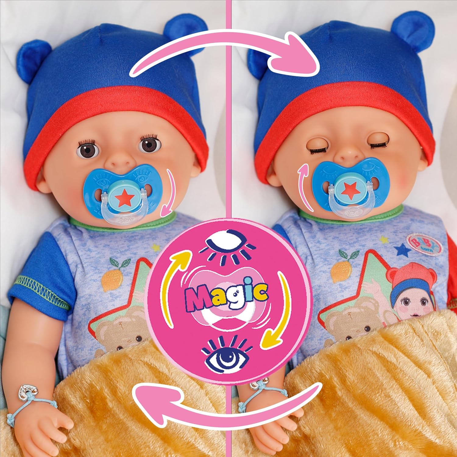 BABY born Jonas Baby Doll with 10 Functions & Accessories - 43cm Interactive Doll for Kids 7