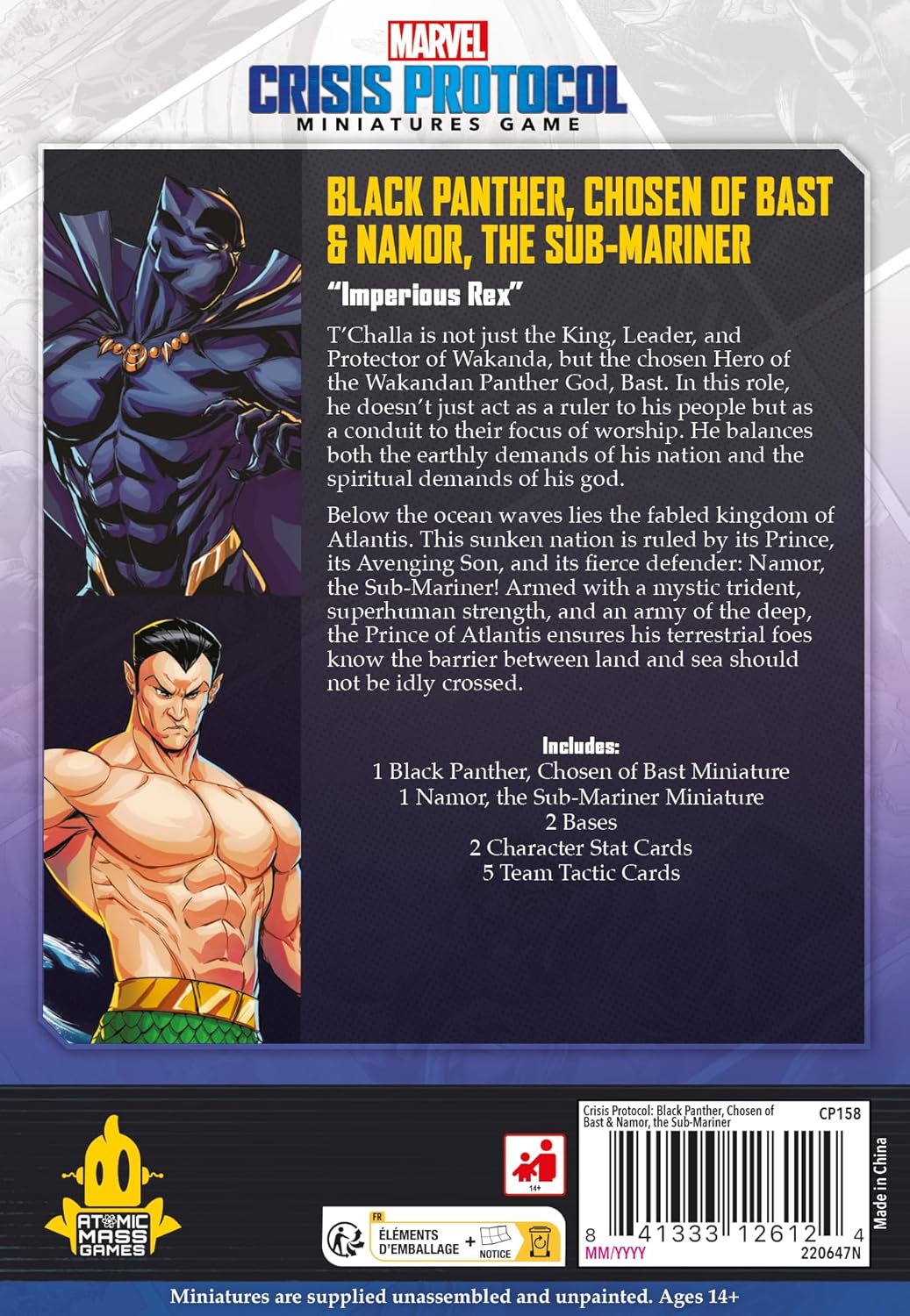 Atomic Mass Games Marvel: Crisis Protocol Black Panther Chosen of Bast & Namor Miniatures Expansion 4