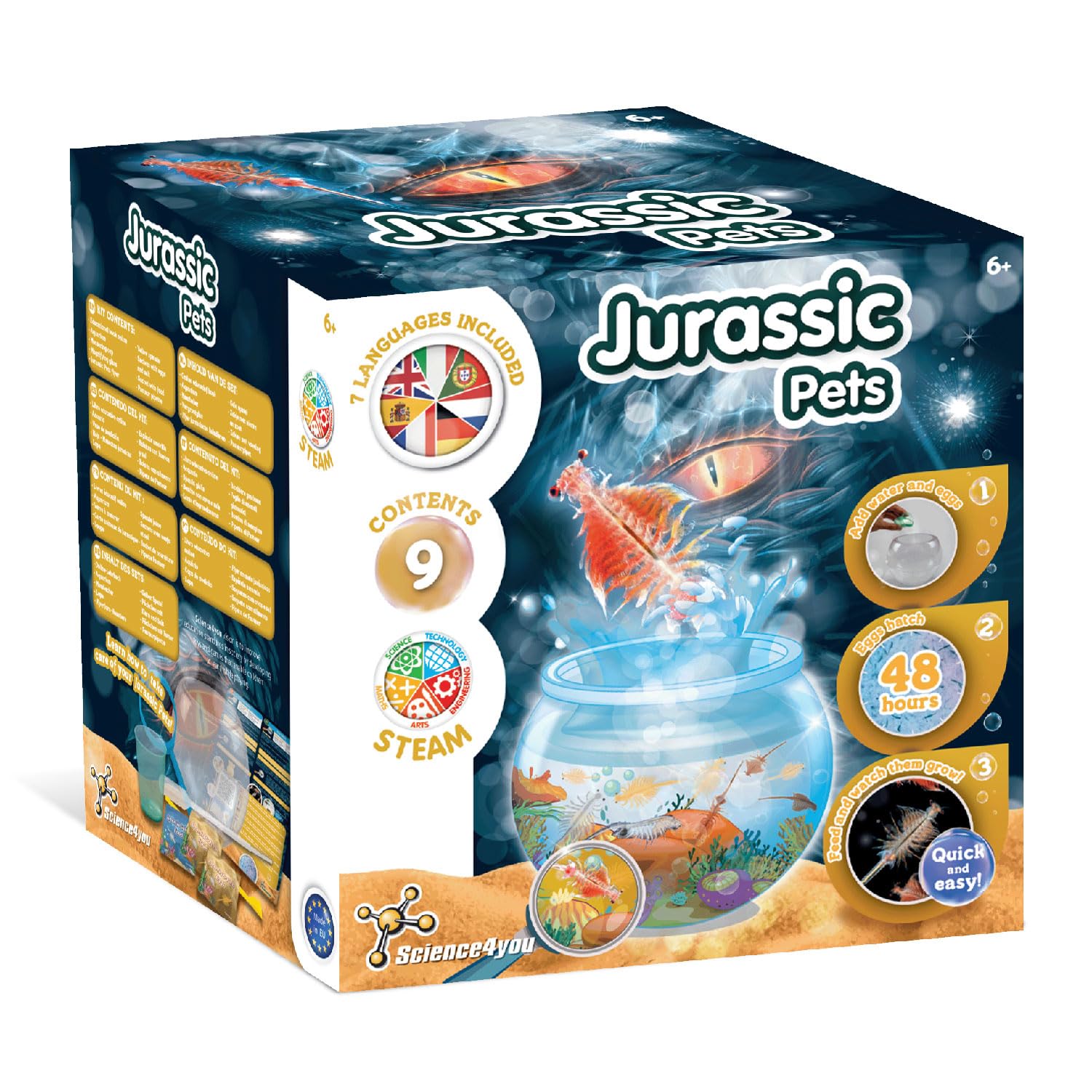 Science4you Jurassic Pets Triops Family Water Dragons Grow Kit for Ages 6+