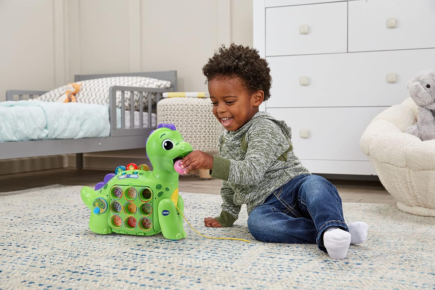VTech Chomp-along Dino - Educational Musical Toddler Toy for Learning Numbers, Colours & Emotions 7