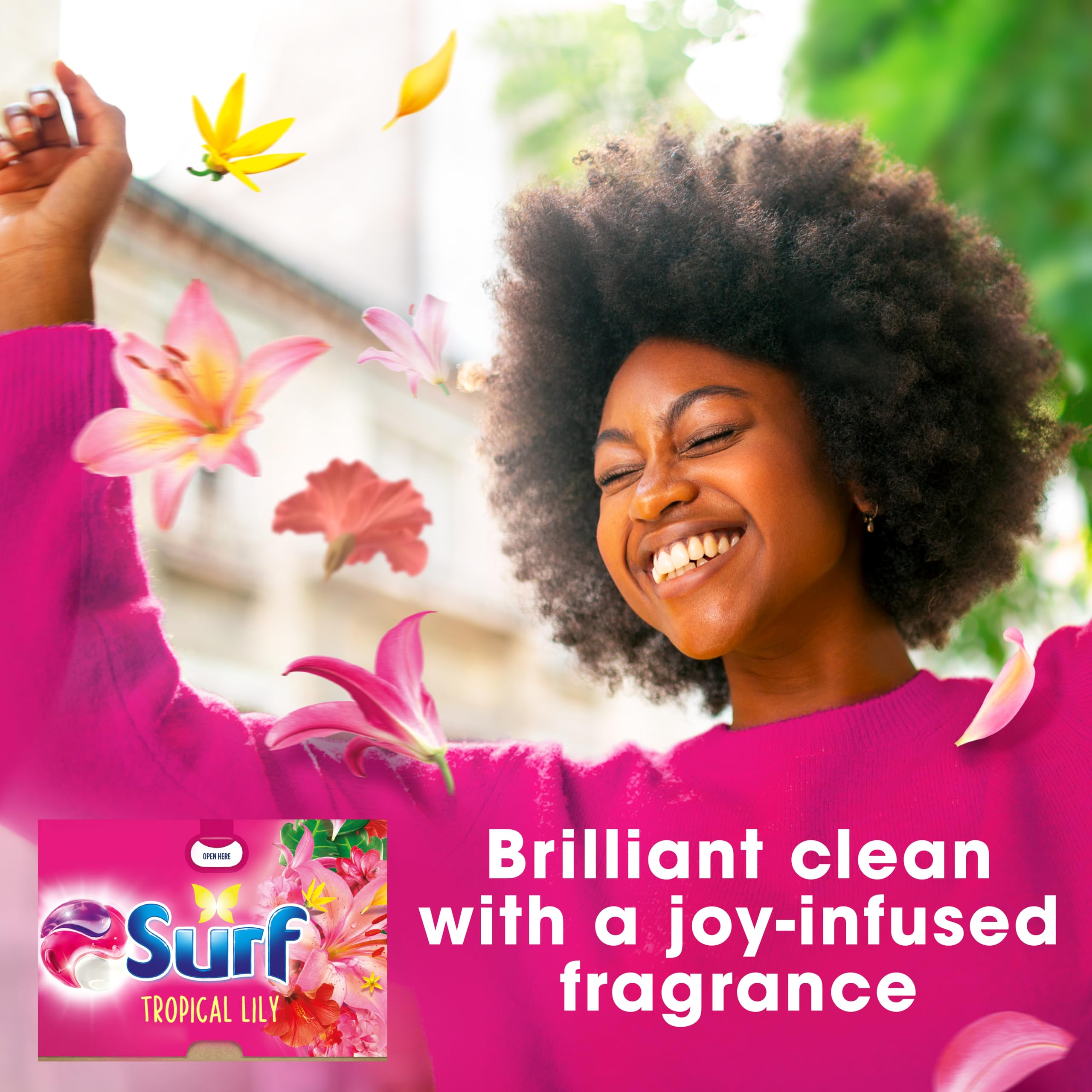 Surf Tropical Lily Laundry Detergent Capsules (78 Wash, Plastic-Free Box) 4