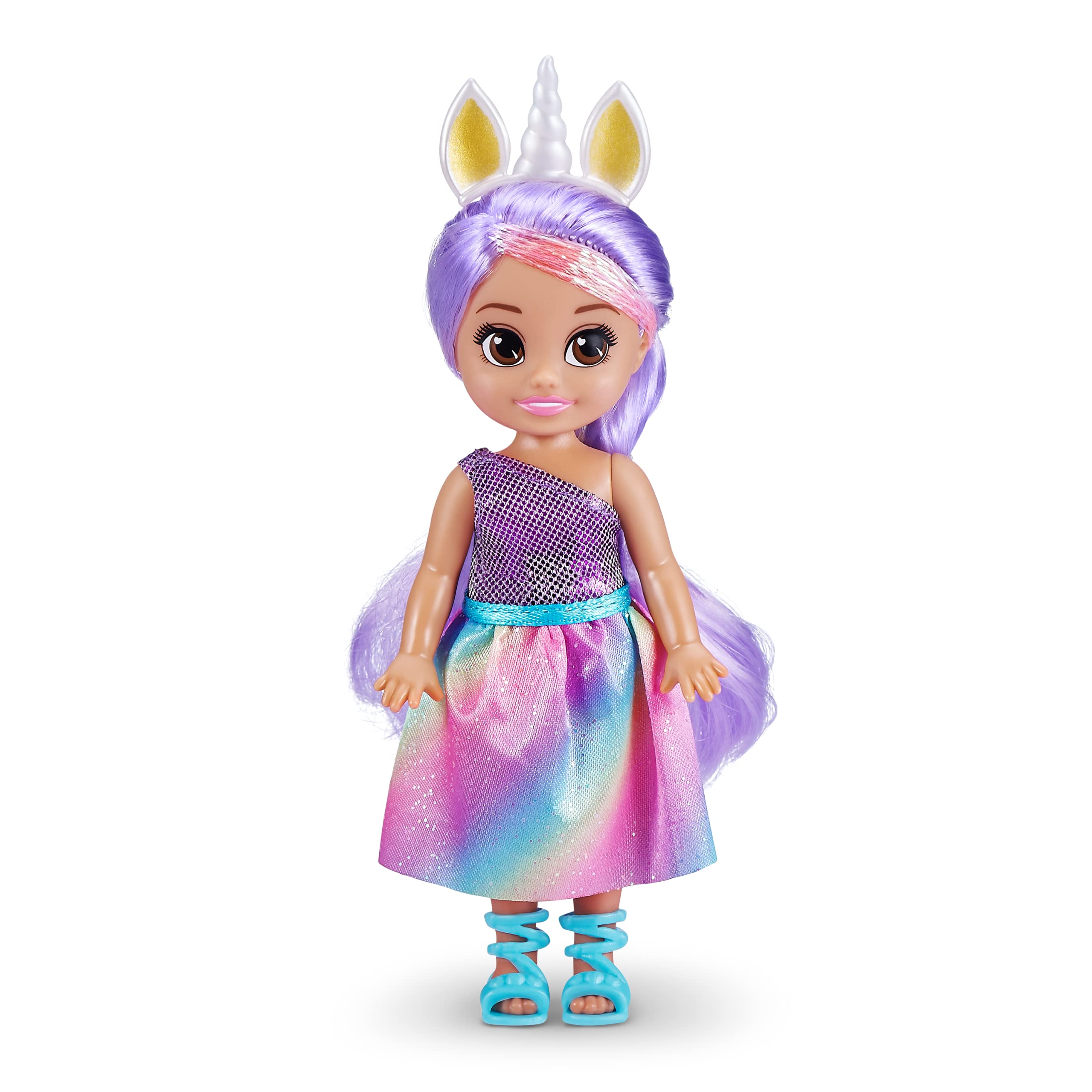 Sparkle Girlz Princess Collectible Fashion Dolls - 6 Pack with Interchangeable Outfits & Poseable Design 7