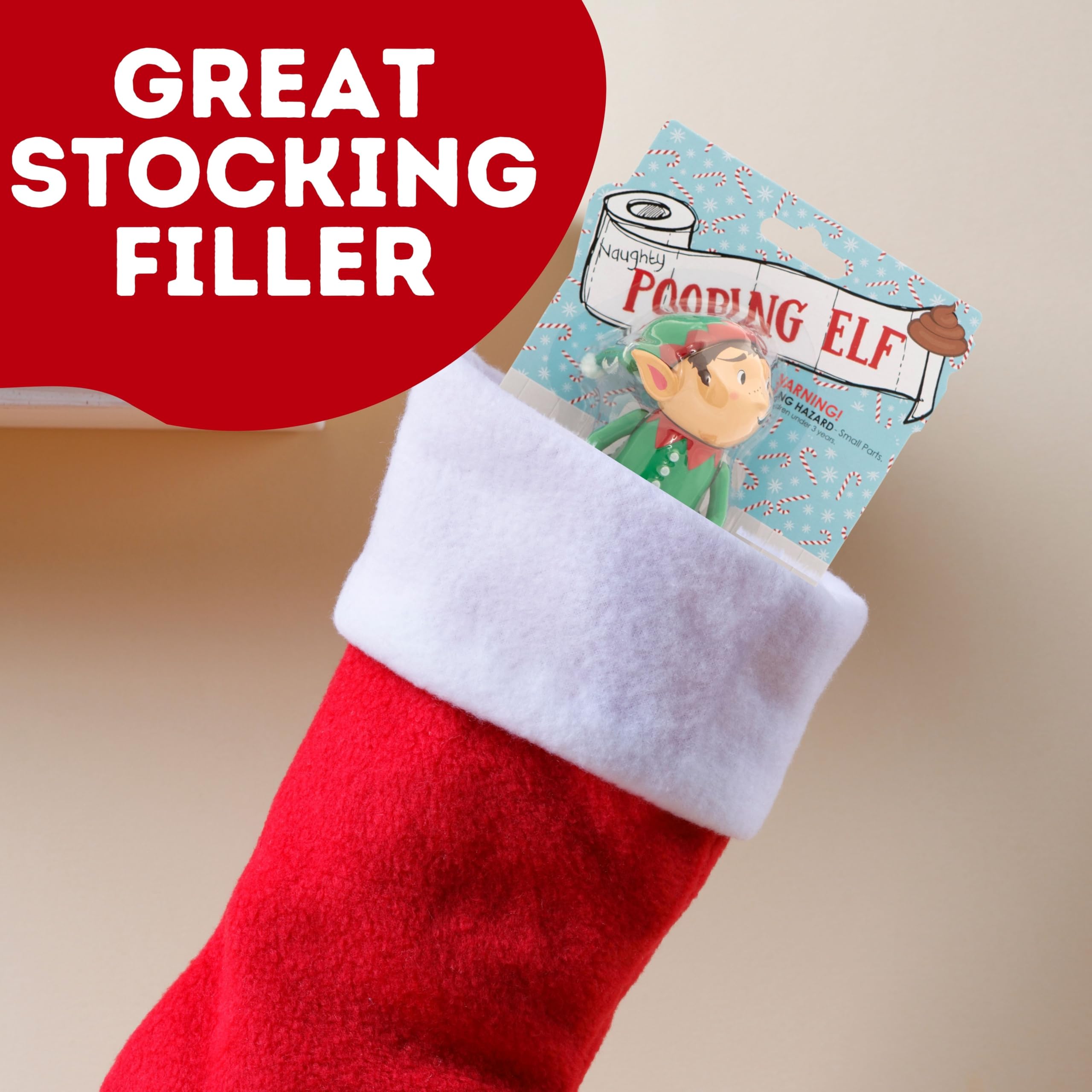 Pooping Elf Toy by Boxer Gifts - Refillable Novelty Stocking Filler for Kids, Brown 5