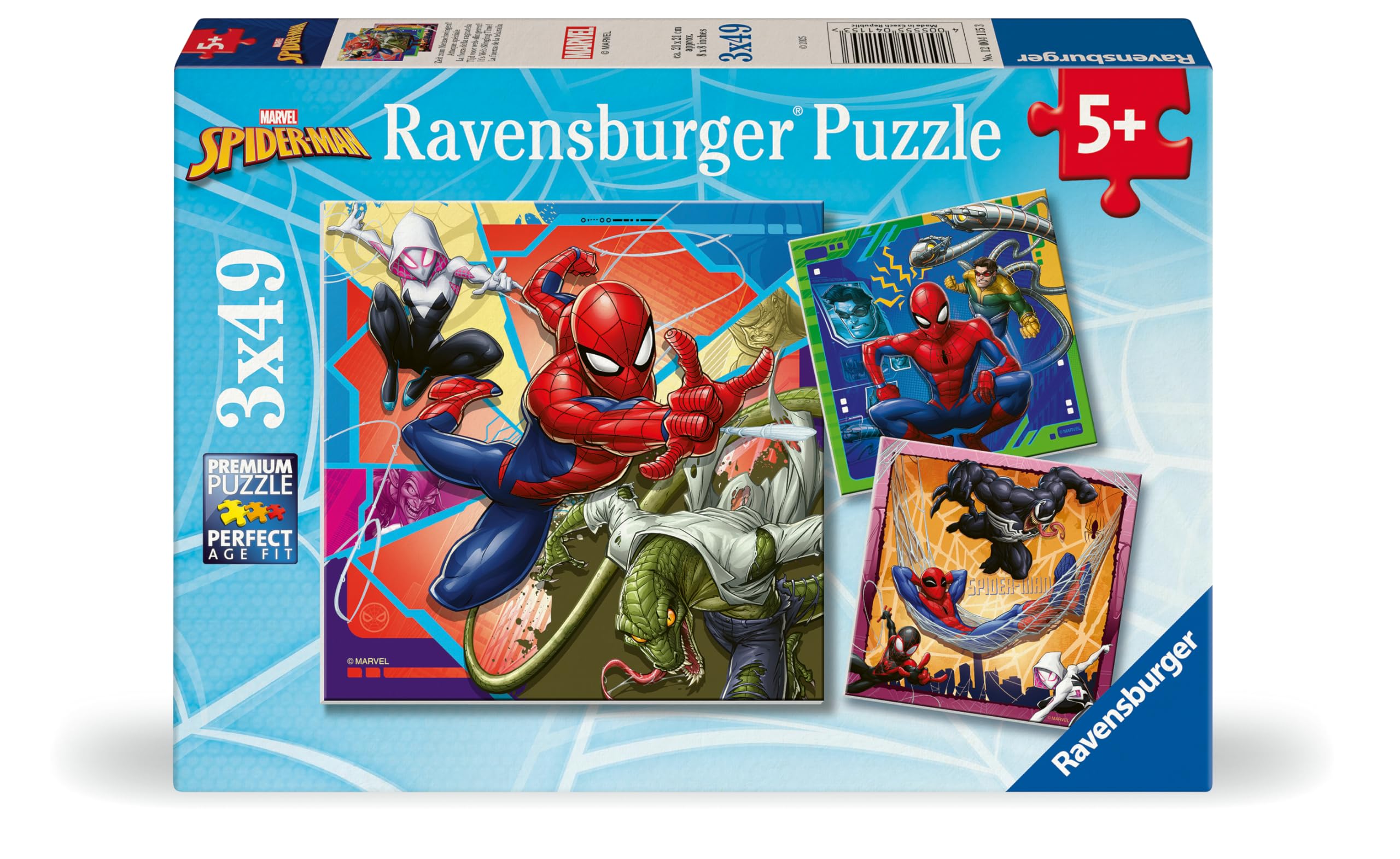 Ravensburger Marvel Spider-Man 3x 49-Piece Jigsaw Puzzles - Kids Puzzles for Ages 5+