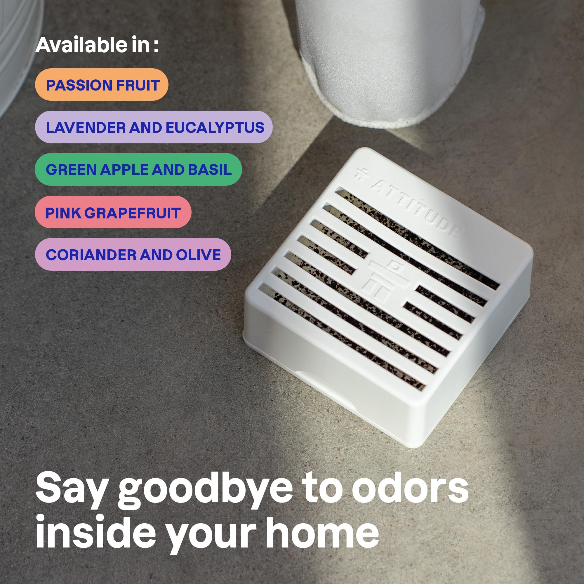 ATTITUDE Odor Eliminator with Activated Carbon | Lavender & Eucalyptus Scent | Vegan & Cruelty-Free