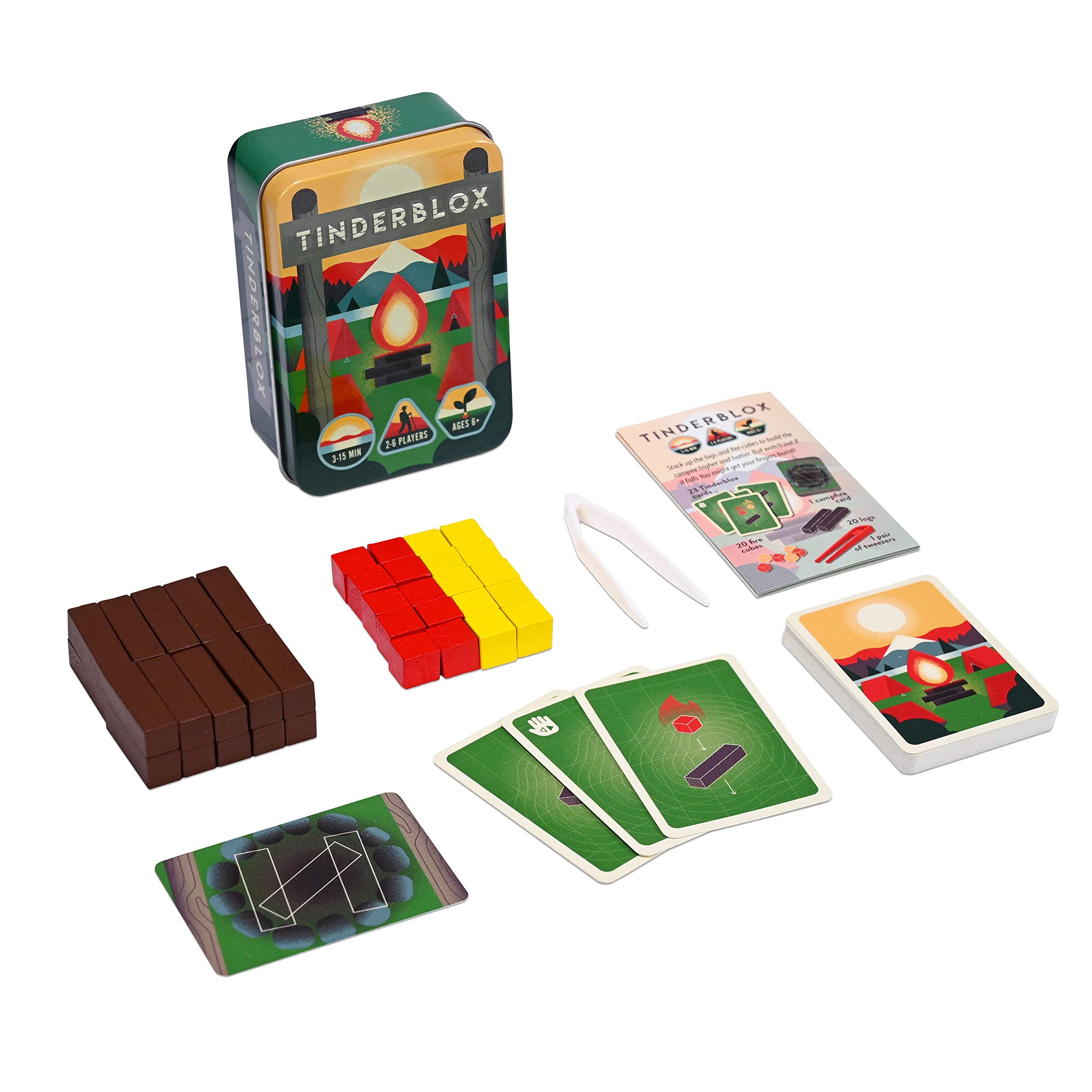 Alley Cat Games Tinderblox (Day) Dexterity Stacking Game in Portable Tin