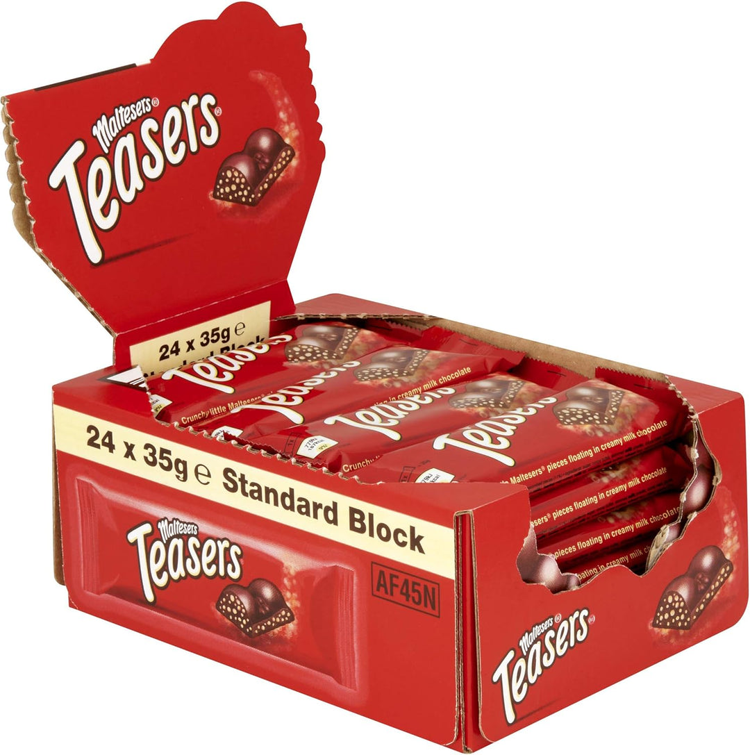 Maltesers Teasers Chocolate Bar Bulk Box, 24 x 35g