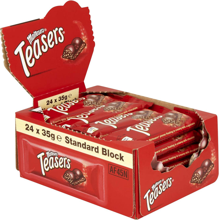 Maltesers Teasers Chocolate Bar Bulk Box, 24 x 35g
