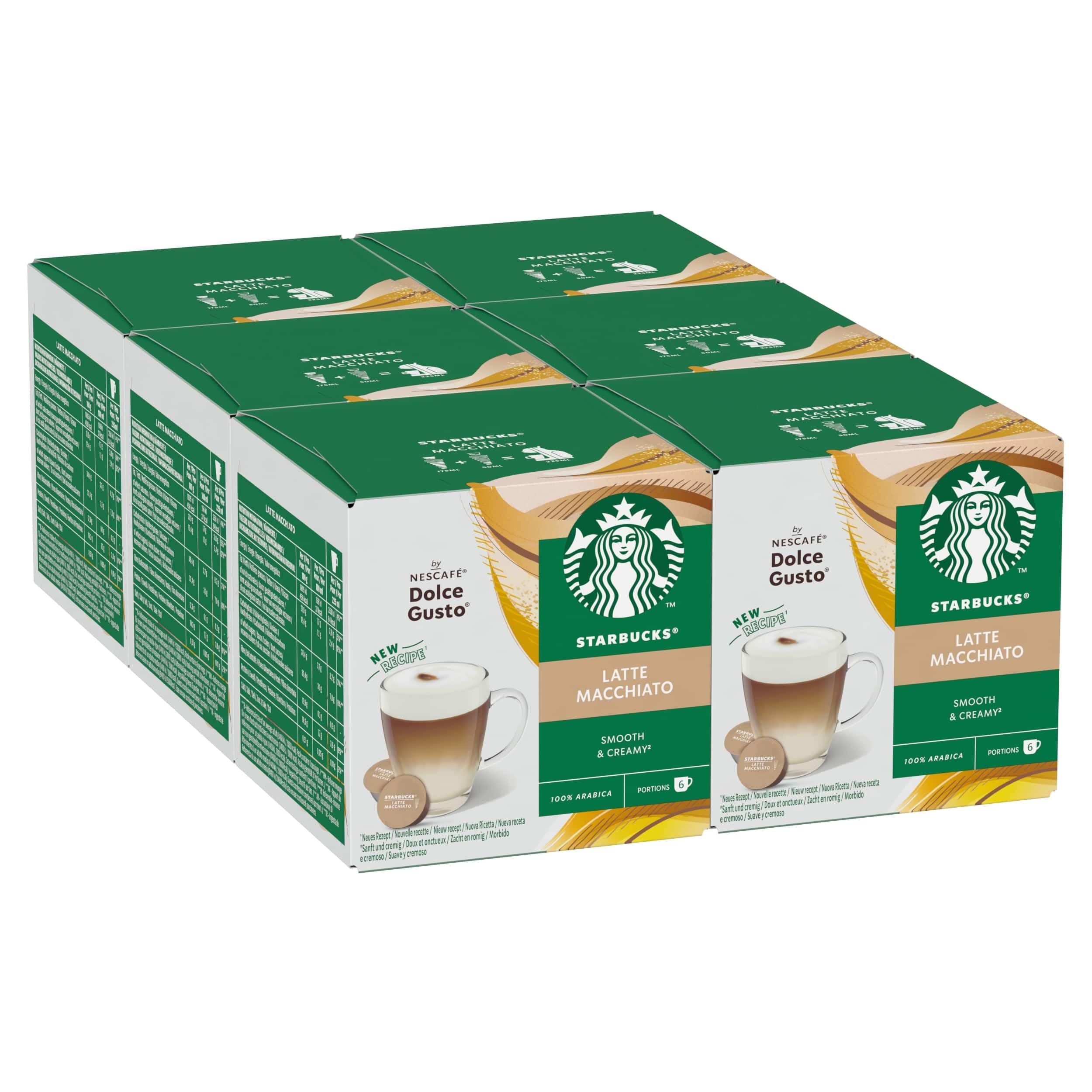STARBUCKS Latte Macchiato by NESCAFÉ Dolce Gusto Coffee Pods | 72 Count (6 x 12) | Recyclable 1
