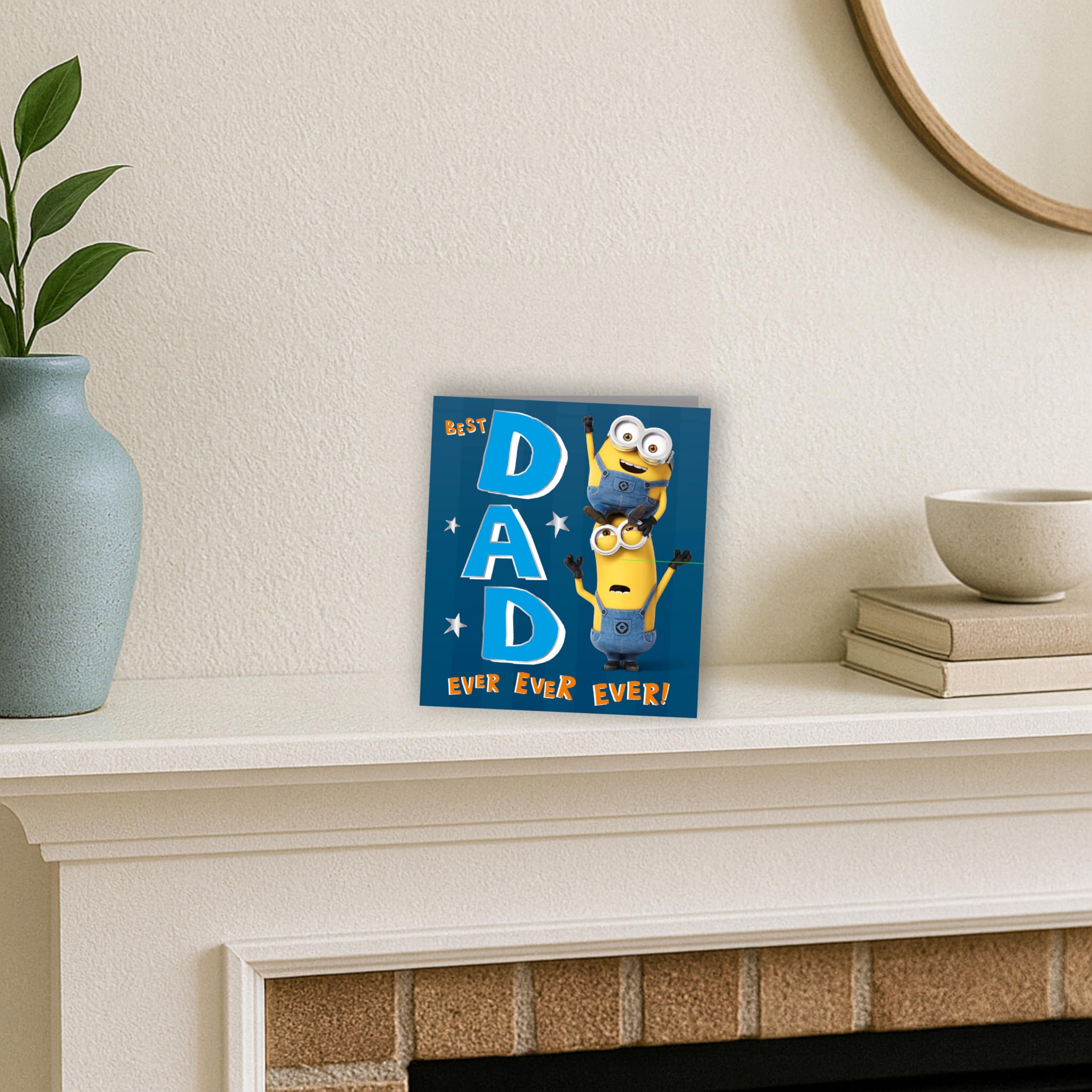 Danilo Promotions LTD Despicable Me Father's Day Card - 'Best Dad Ever Ever Ever' | Official Minions Design 3