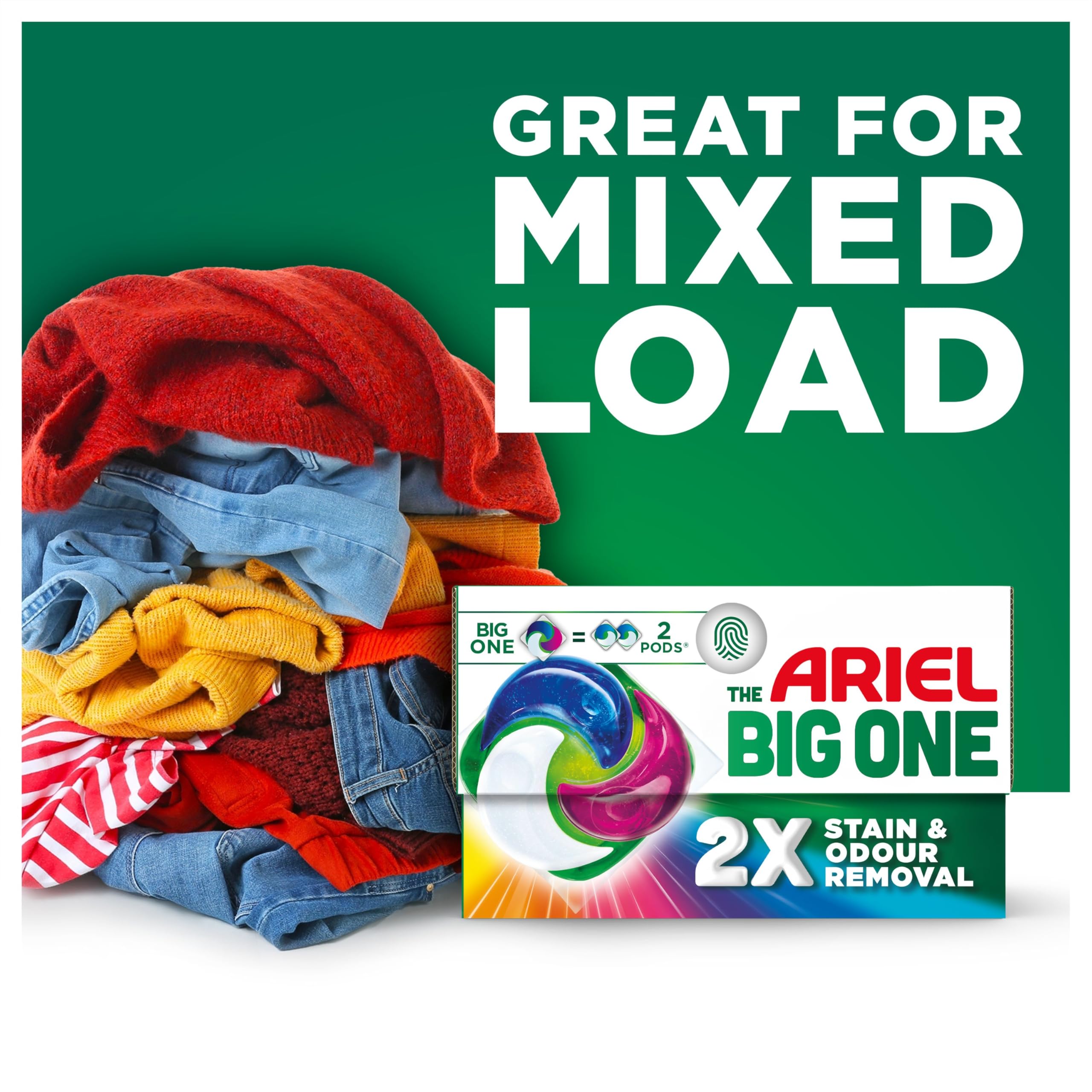 Ariel The Big One PODS Laundry Capsules Colour - 35 Washes | 2X Stain & Odour Removal 6