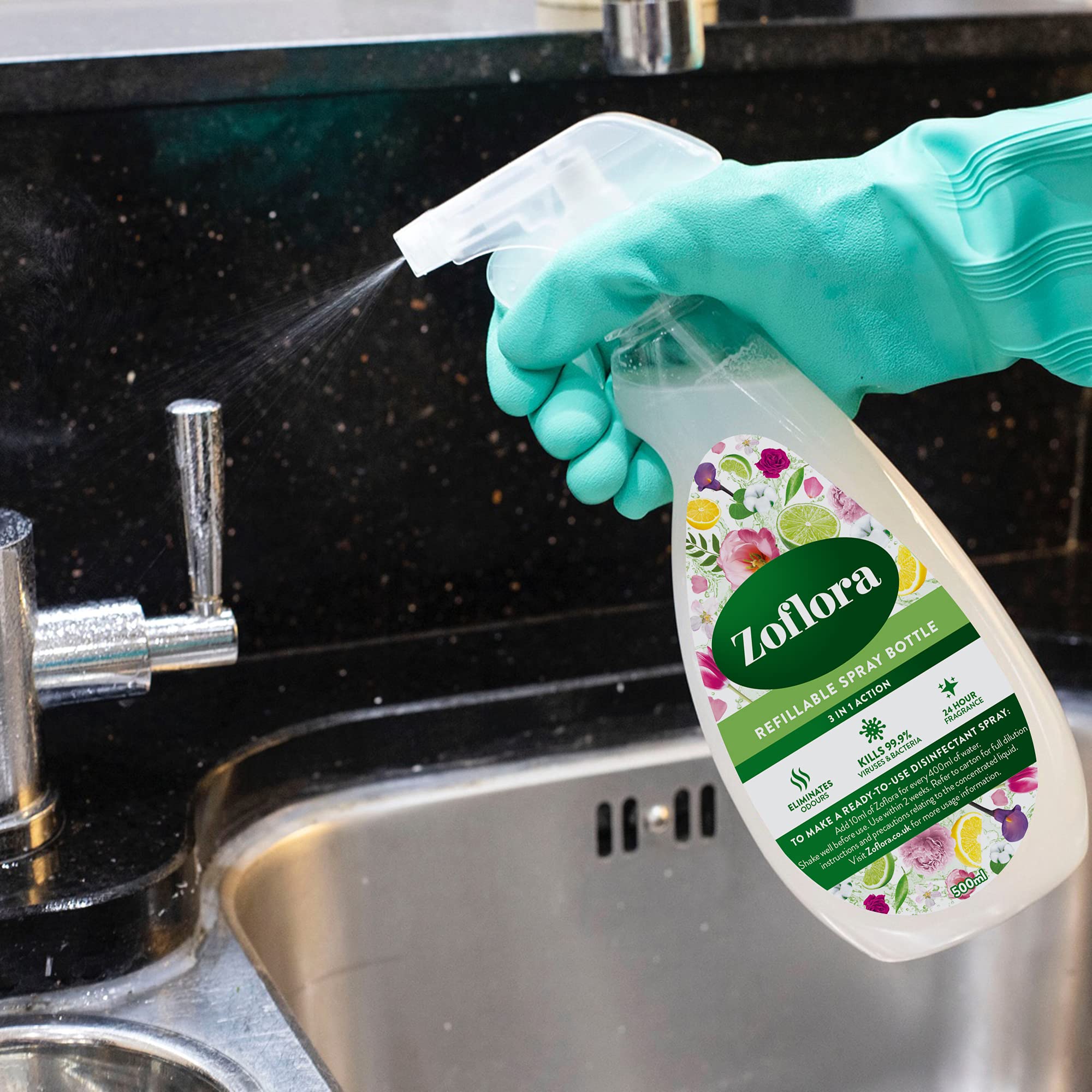 Zoflora Midnight Blooms Concentrated 3-in-1 Multipurpose Disinfectant (6 x 250ml) 5