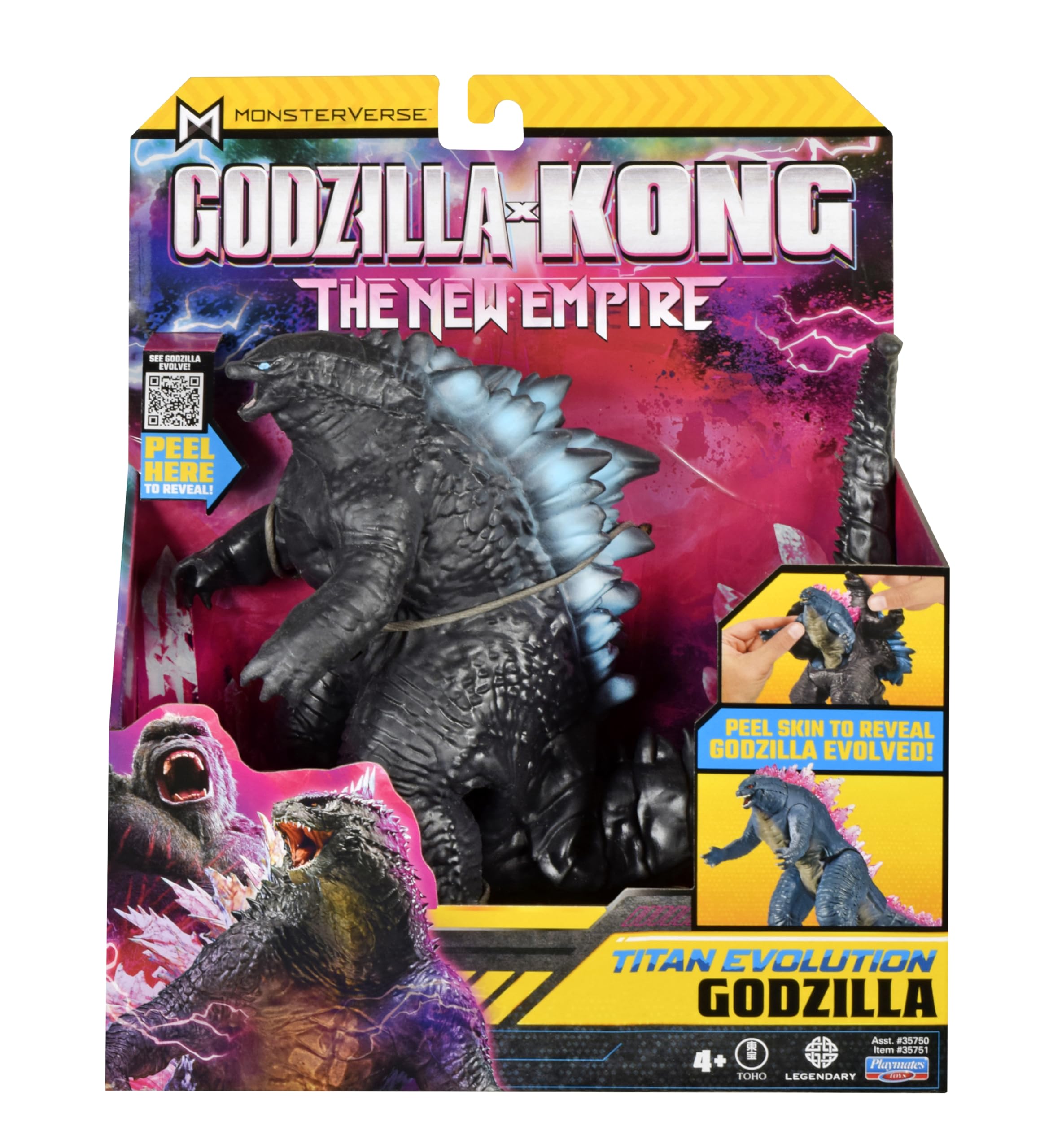 MonsterVerse Godzilla x Kong Titan Evolution Godzilla Action Figure - 7-Inch, Ages 4+