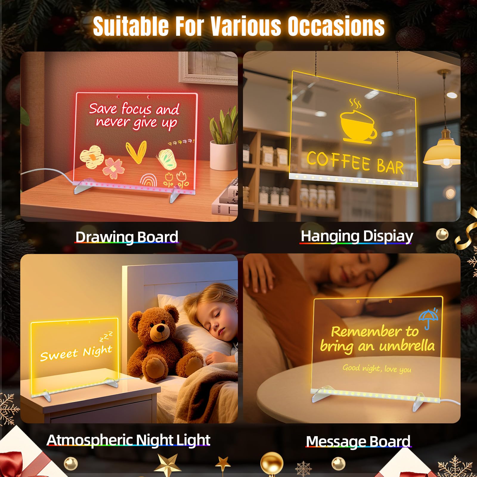 Ortizan LED Drawing Board - 13 Light Modes, Large Acrylic Surface | 35x25cm | Scratch Resistant 7