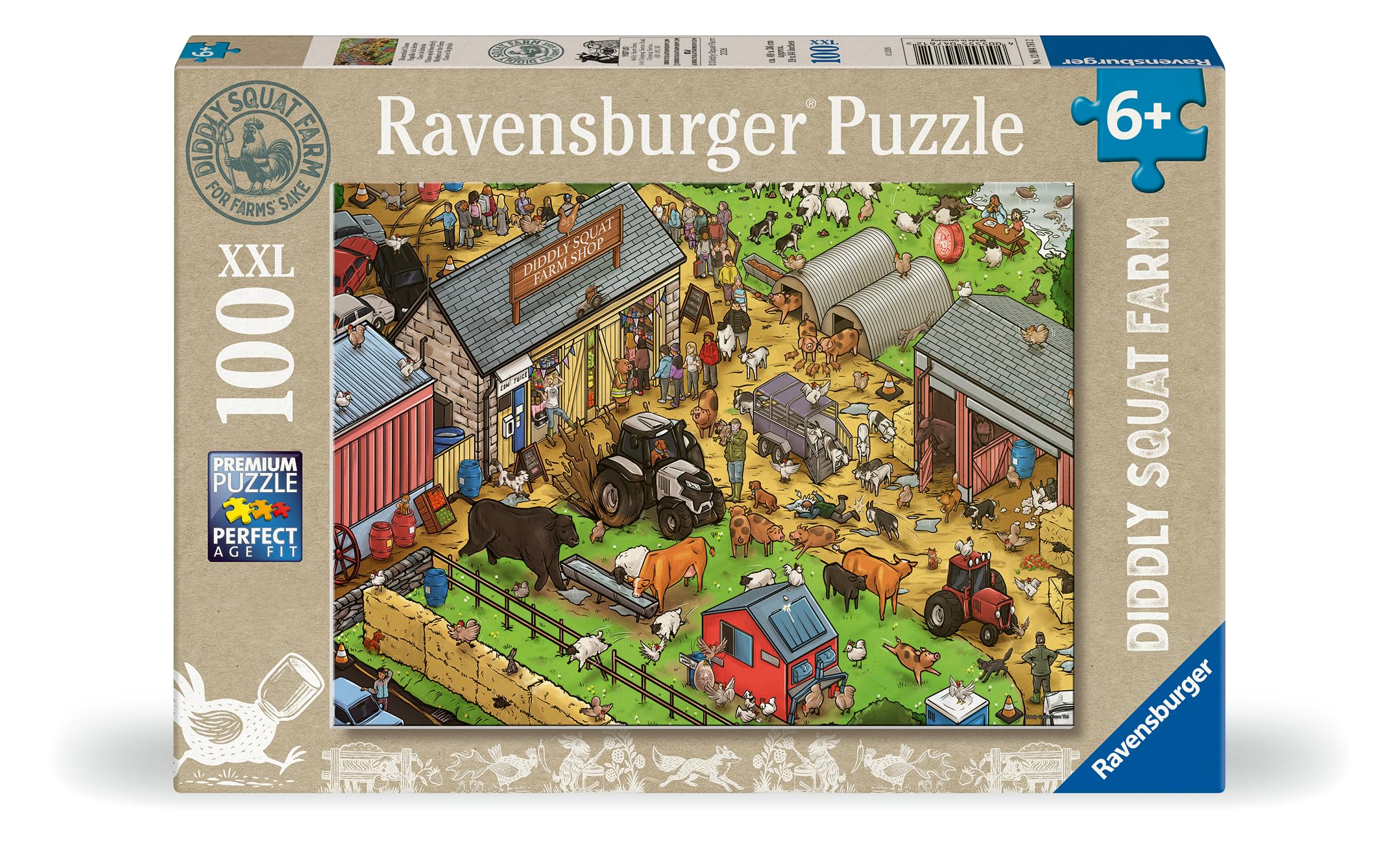 Ravensburger Diddly Squat Farm XXL 100 Piece Jigsaw Puzzle - Kids 6+ Years 1