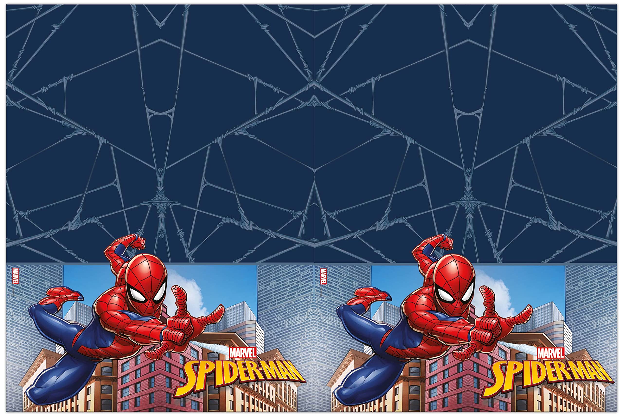 Procos Spider-Man Crime Fighter Tablecloth - Plastic, 180 x 120 cm | Multicolor | Wipe Clean