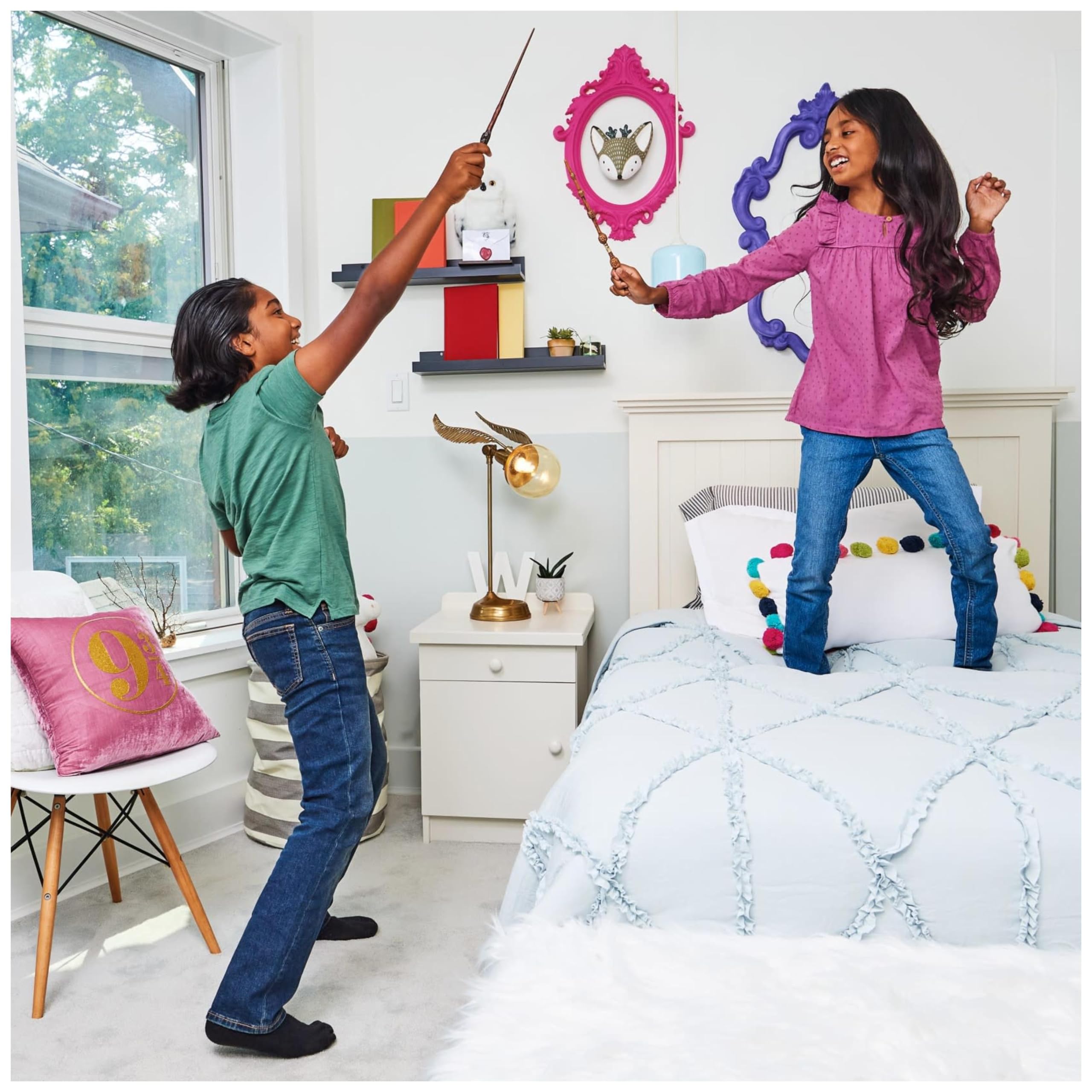 Wizarding World Albus Dumbledore 12-inch Replica Wand with Incendio Spell Card - Harry Potter Role Play Toy for Kids 6+ 7