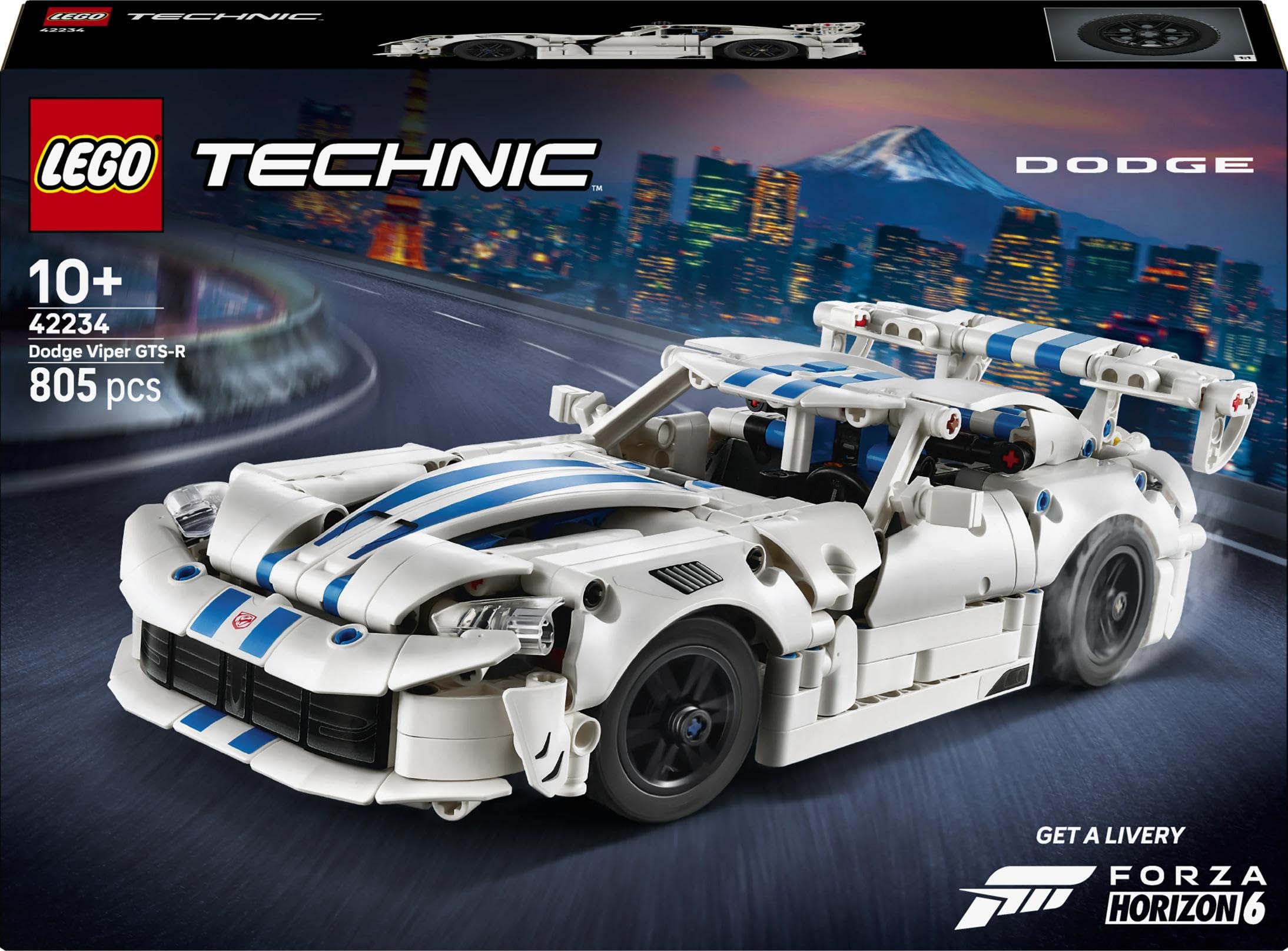 LEGO Technic Dodge Viper GTS-R Sports Car Building Set - V10 Engine, Opening Parts | Ages 10+ 8
