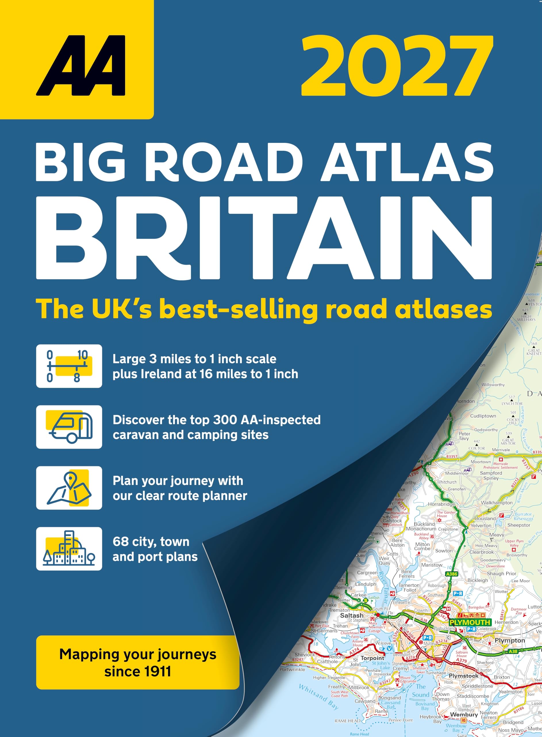 AA Big Road Atlas Britain 2027 - Standard Edition Paperback | 160 Pages | English